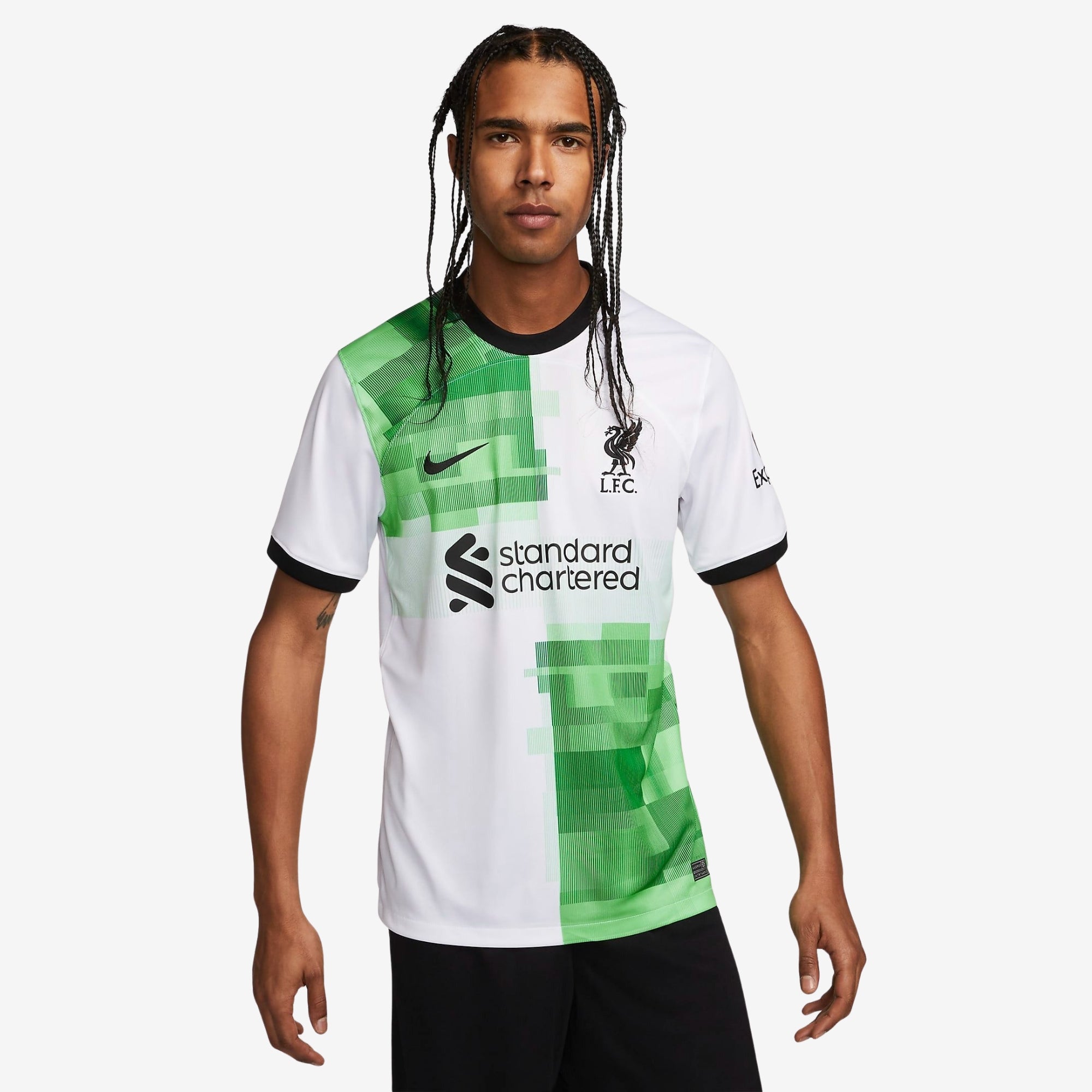 Nike Liverpool FC 2023/24 Stadium Away Men's Dri-FIT Soccer Replica Jersey - White/Green Spark/Black