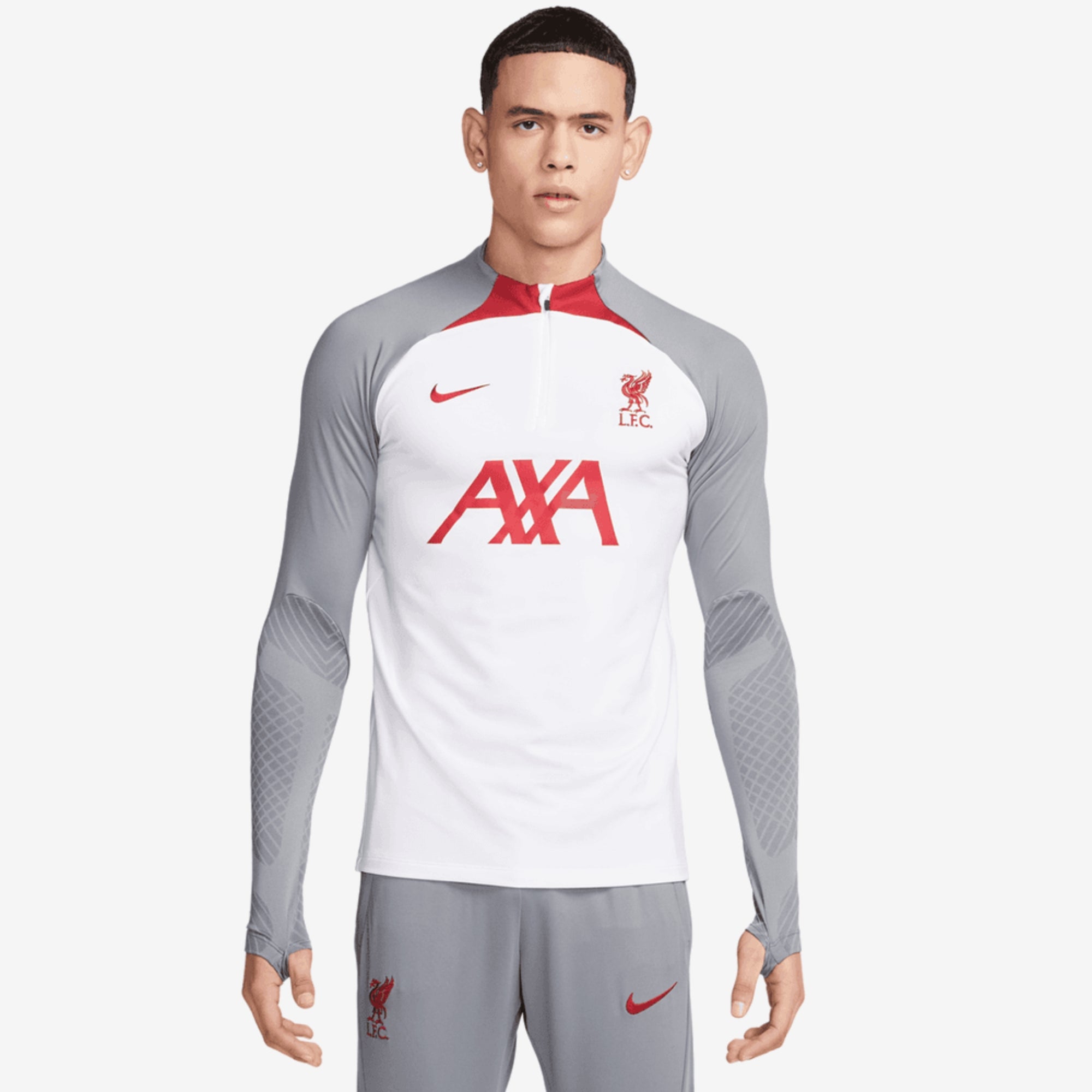 Nike Liverpool FC Strike Men's Dri-FIT Soccer Drill Top - White/Smoke Grey/Tough Red