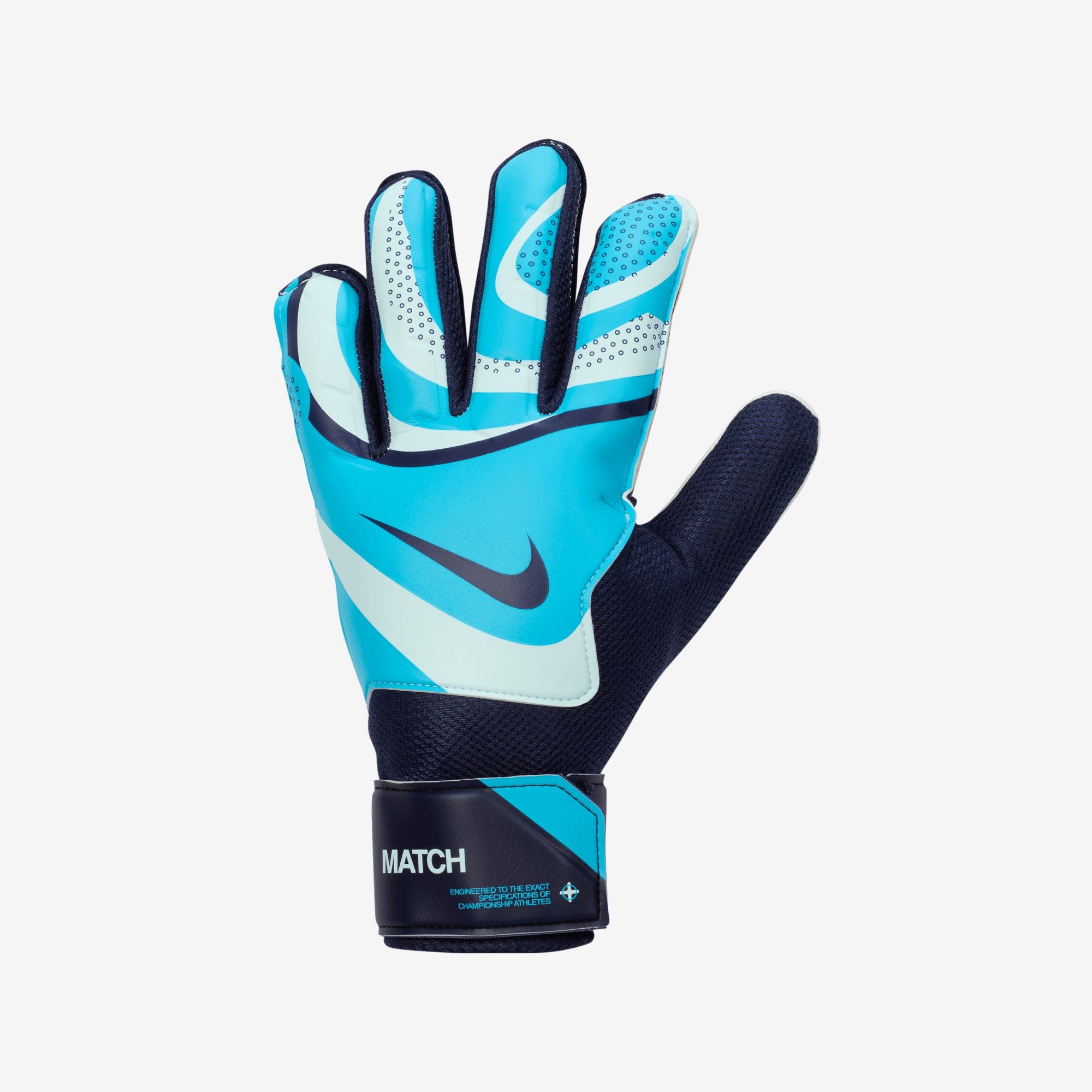 Nike Match Soccer Goalkeeper Gloves - Blue Fury/Glacier Blue/Blackened Blue