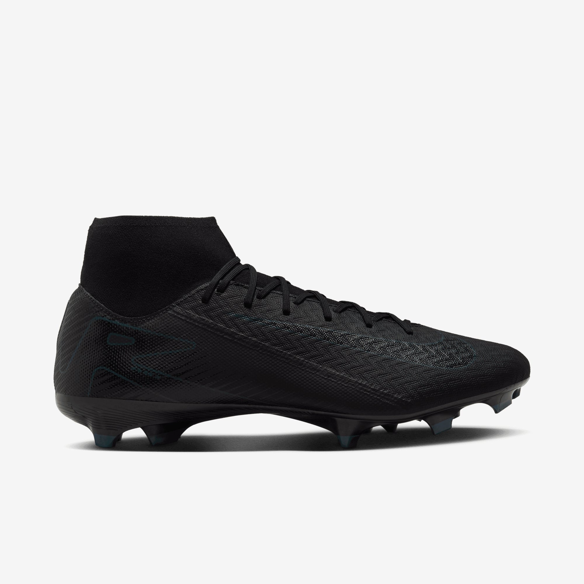 Nike Mercurial Superfly 10 Academy MG High-Top Soccer Cleats - Black/Black-Deep Jungle