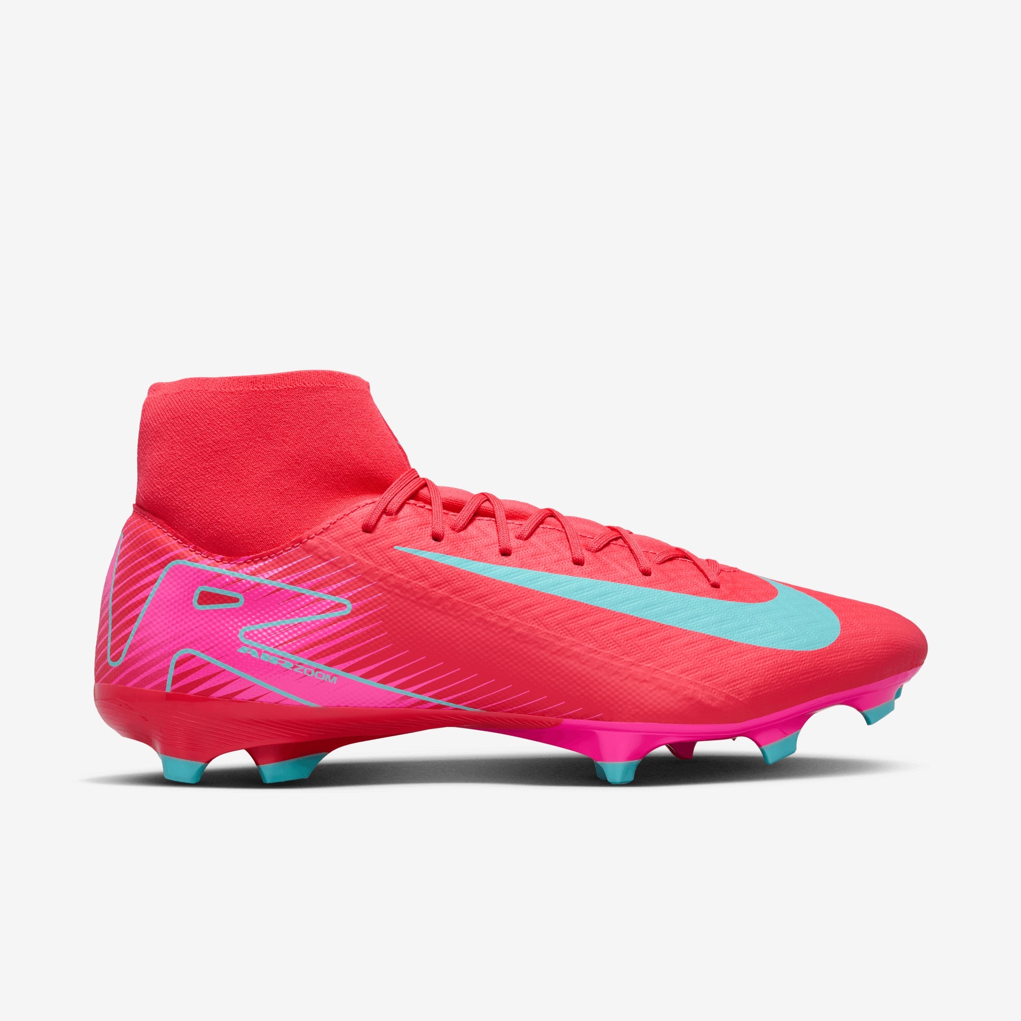 Nike Mercurial Superfly 10 Academy MG High-Top Soccer Cleats - Ember Glow/Aurora Green