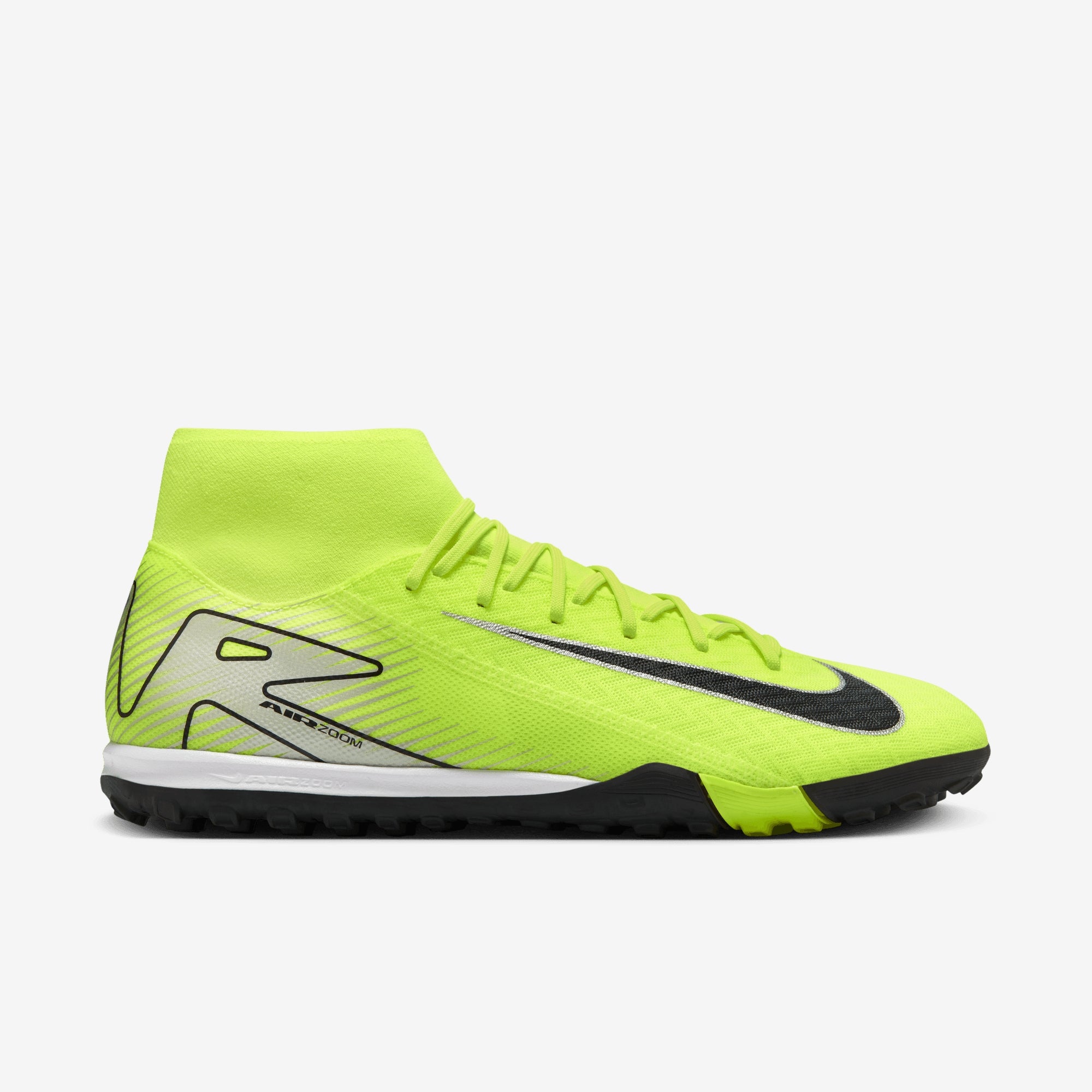 Nike Mercurial Superfly 10 Academy TF High-Top Soccer Shoes - Volt/Black