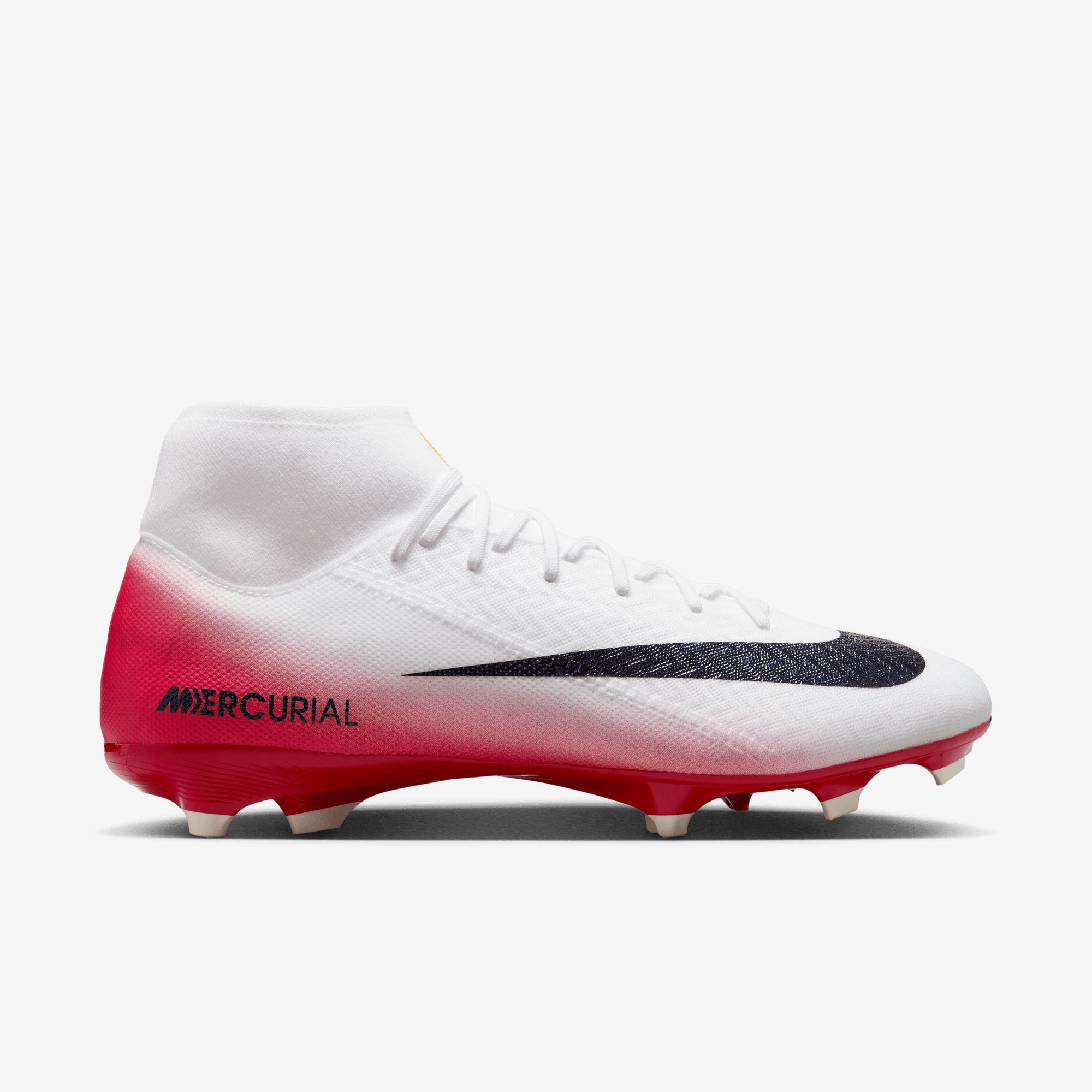 Nike Mercurial Superfly 10 Academy LV8 Multi-Ground High-Top Soccer Cleats - University Red/Dark Obsidian