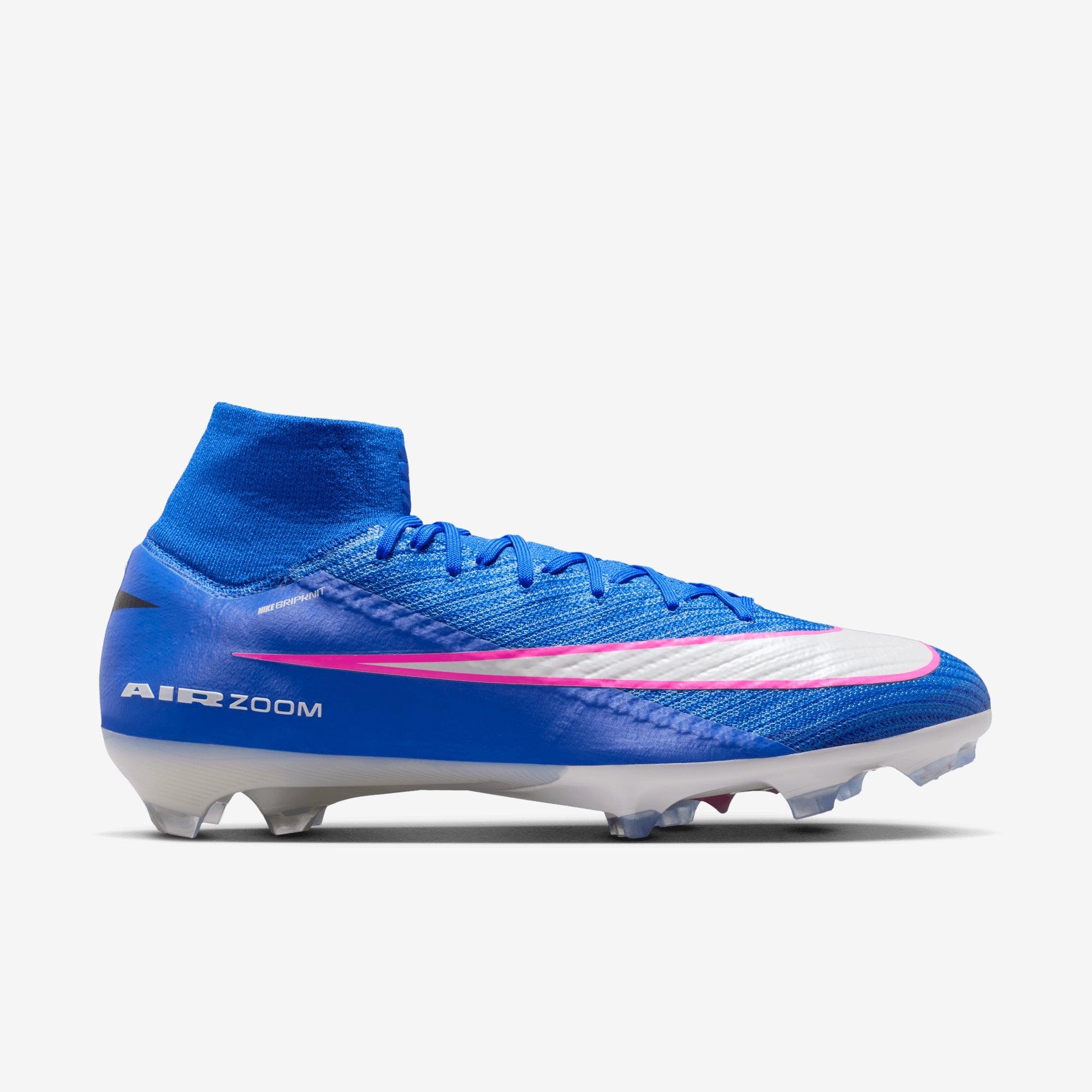 Nike Mercurial Superfly 10 Elite Firm-Ground High-Top Soccer Cleats - Racer Blue/White