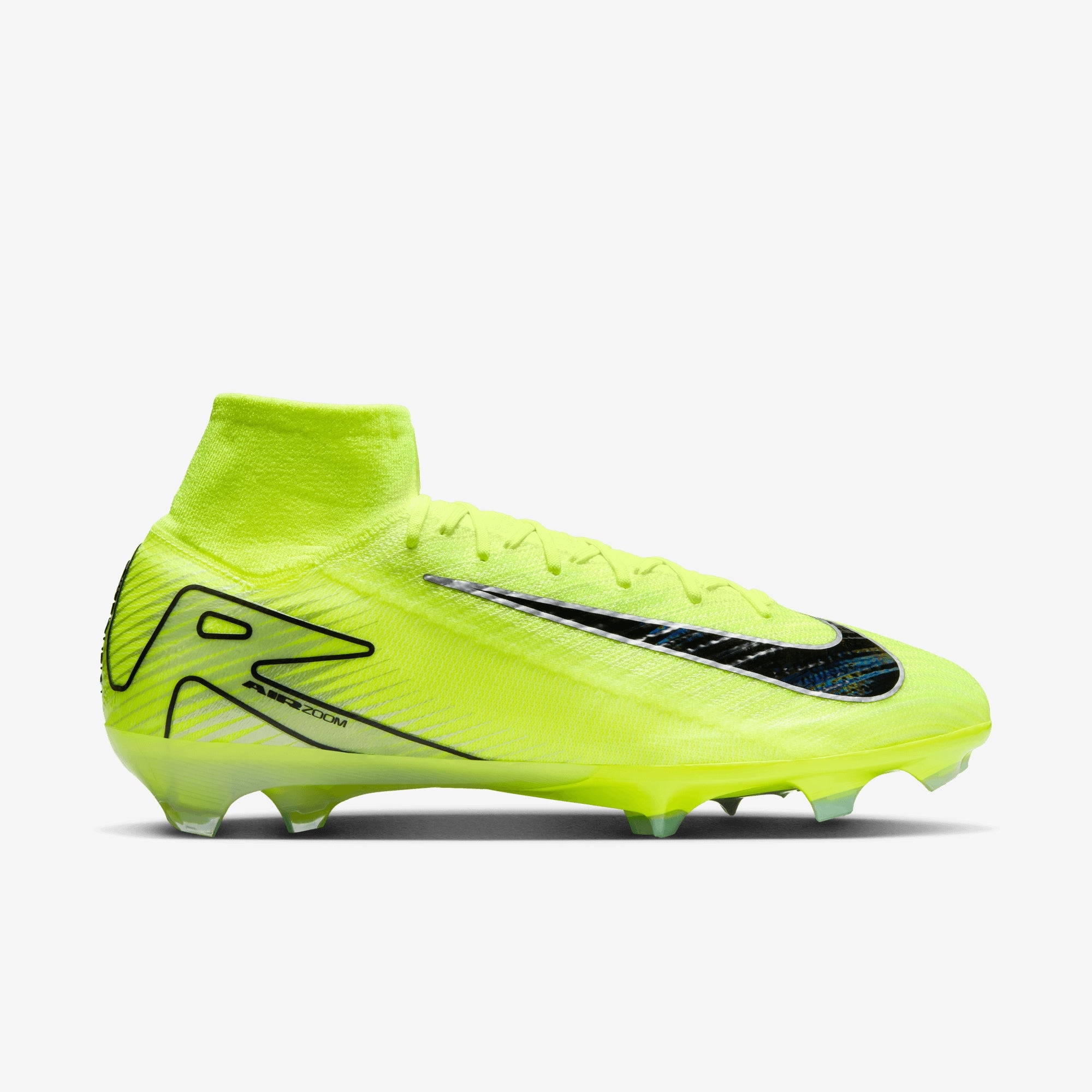 Nike Mercurial Superfly 10 Elite FG High-Top Soccer Cleats - VOLT/BLACK