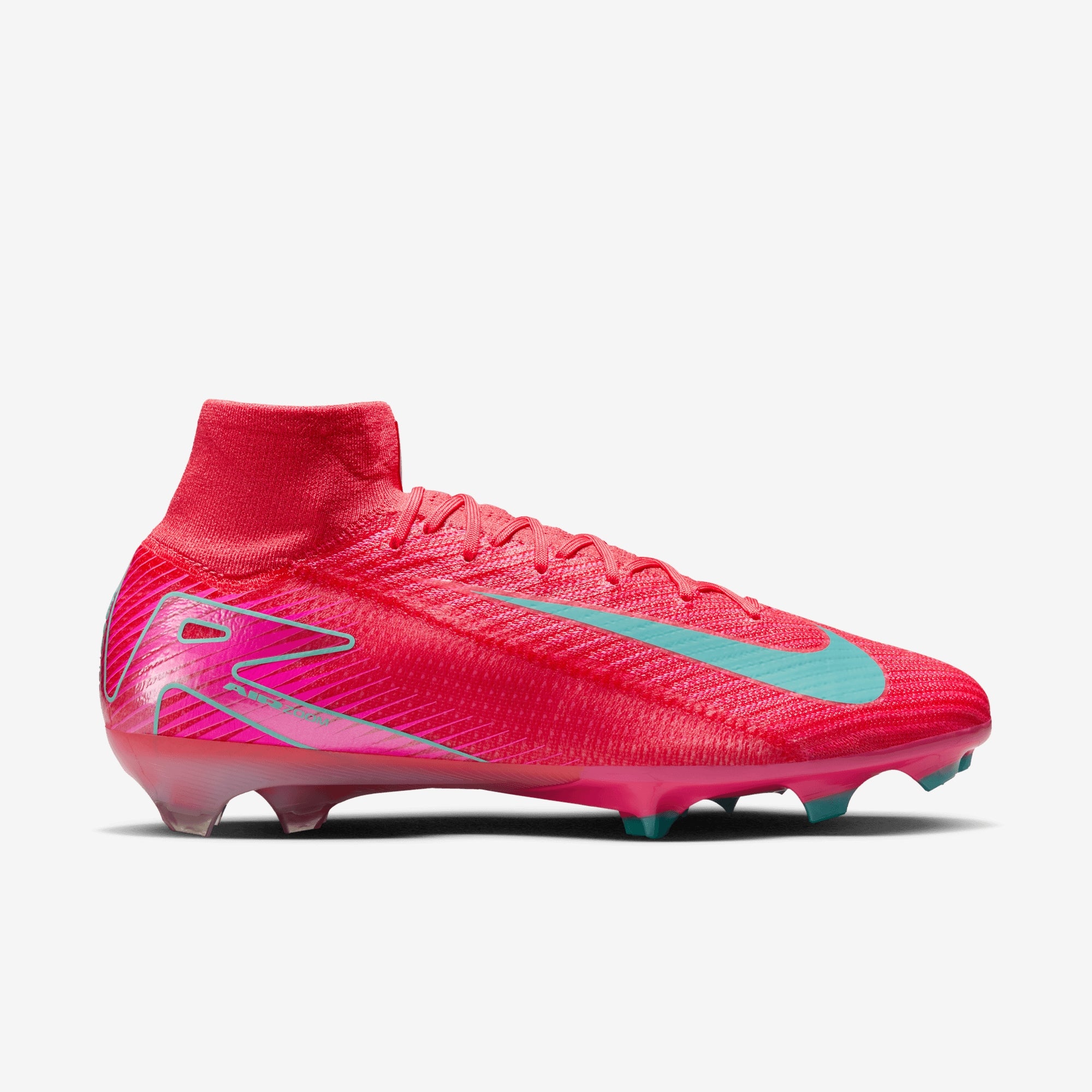 Nike Mercurial Superfly 10 Elite FG High-Top Soccer Cleats - Ember Glow/Aurora Green