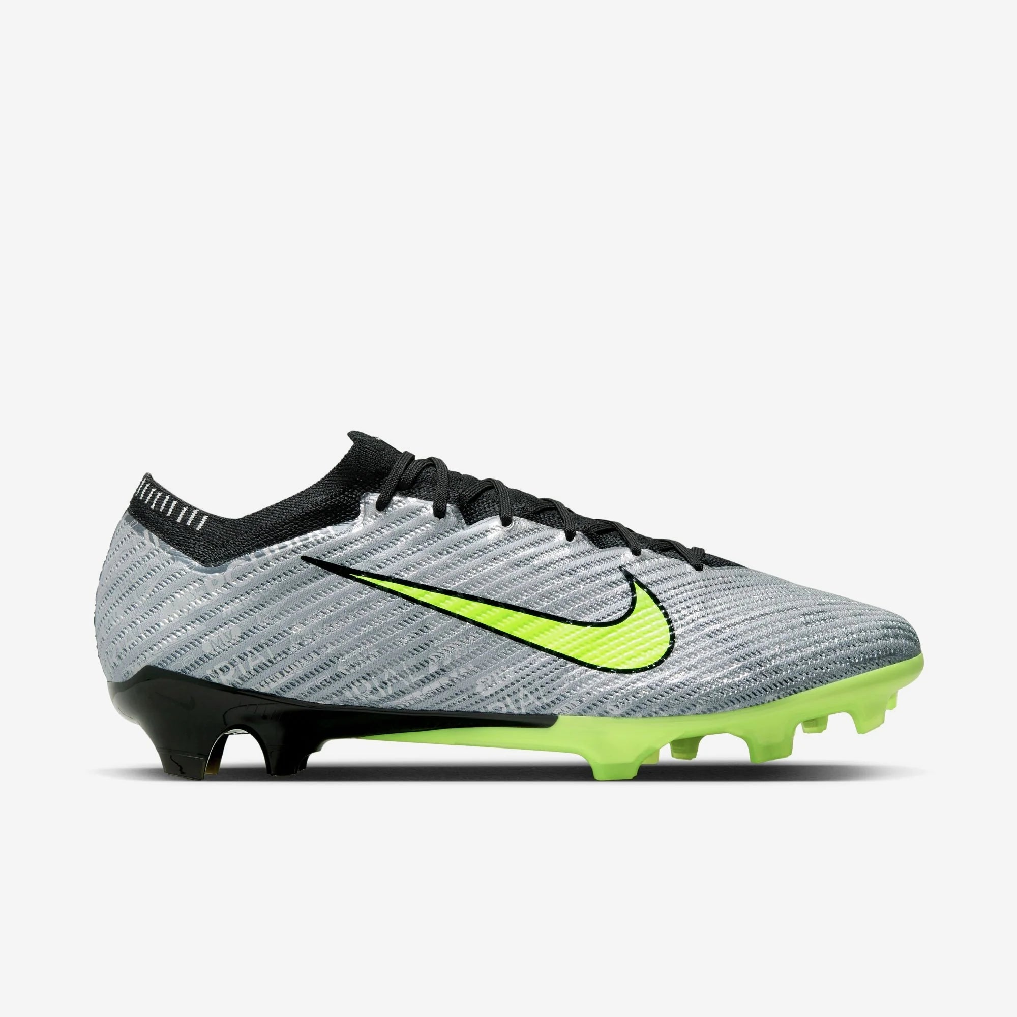 Nike Mercurial Vapor 15 Elite XXV FG Low-Top Soccer Cleats - Metallic Silver/Volt/Black