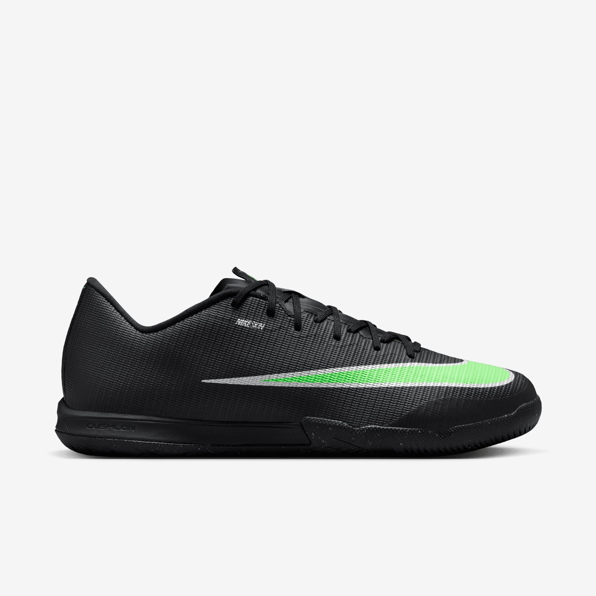 Nike Mercurial Vapor 17 Academy Indoor/Court Low-Top Soccer Shoes - Black/Illusion Green-Black