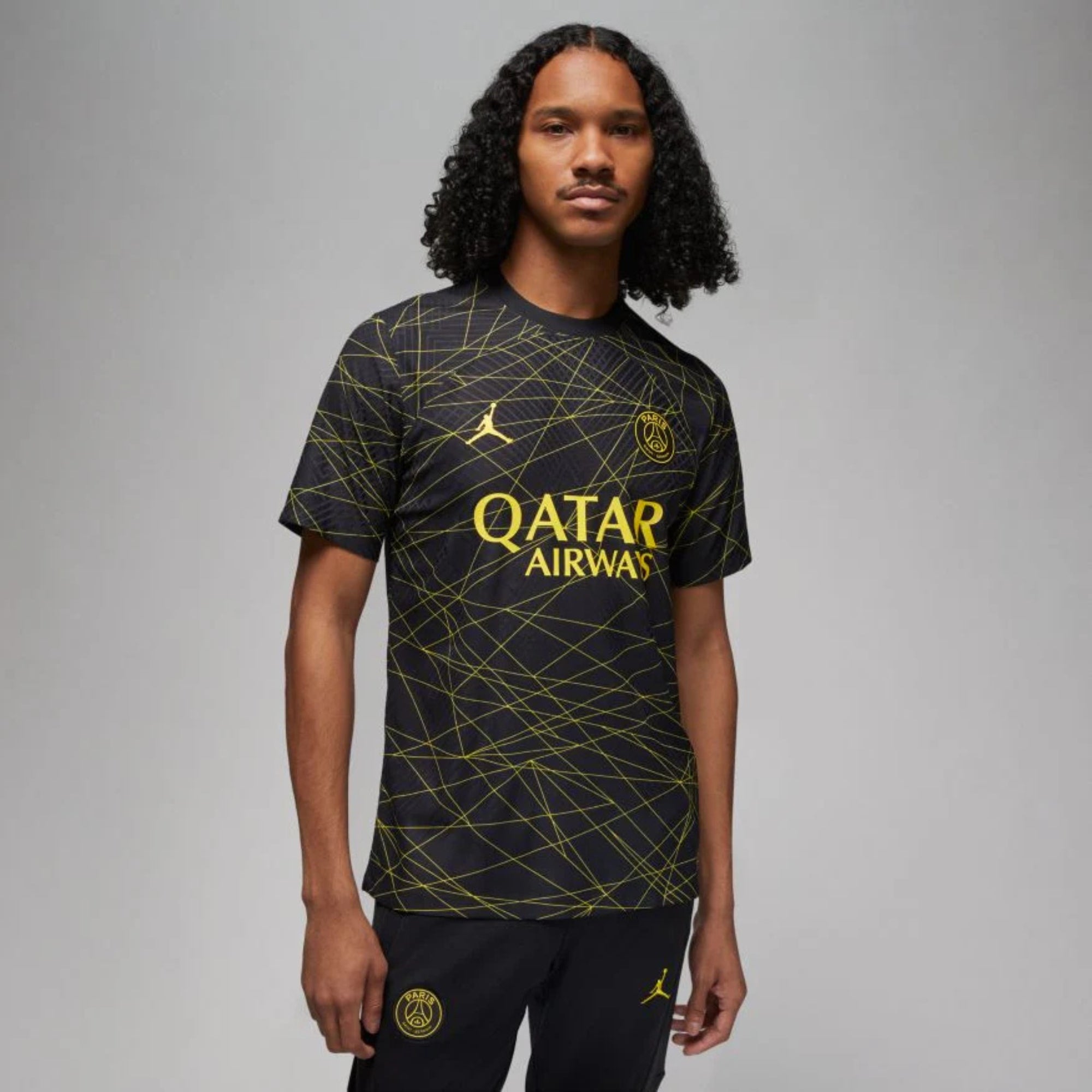 Nike Paris Saint-Germain 2022/23 Match Fourth Men's Dri-FIT ADV Soccer Authentic Jersey - Black/Tour Yellow/Tour Yellow