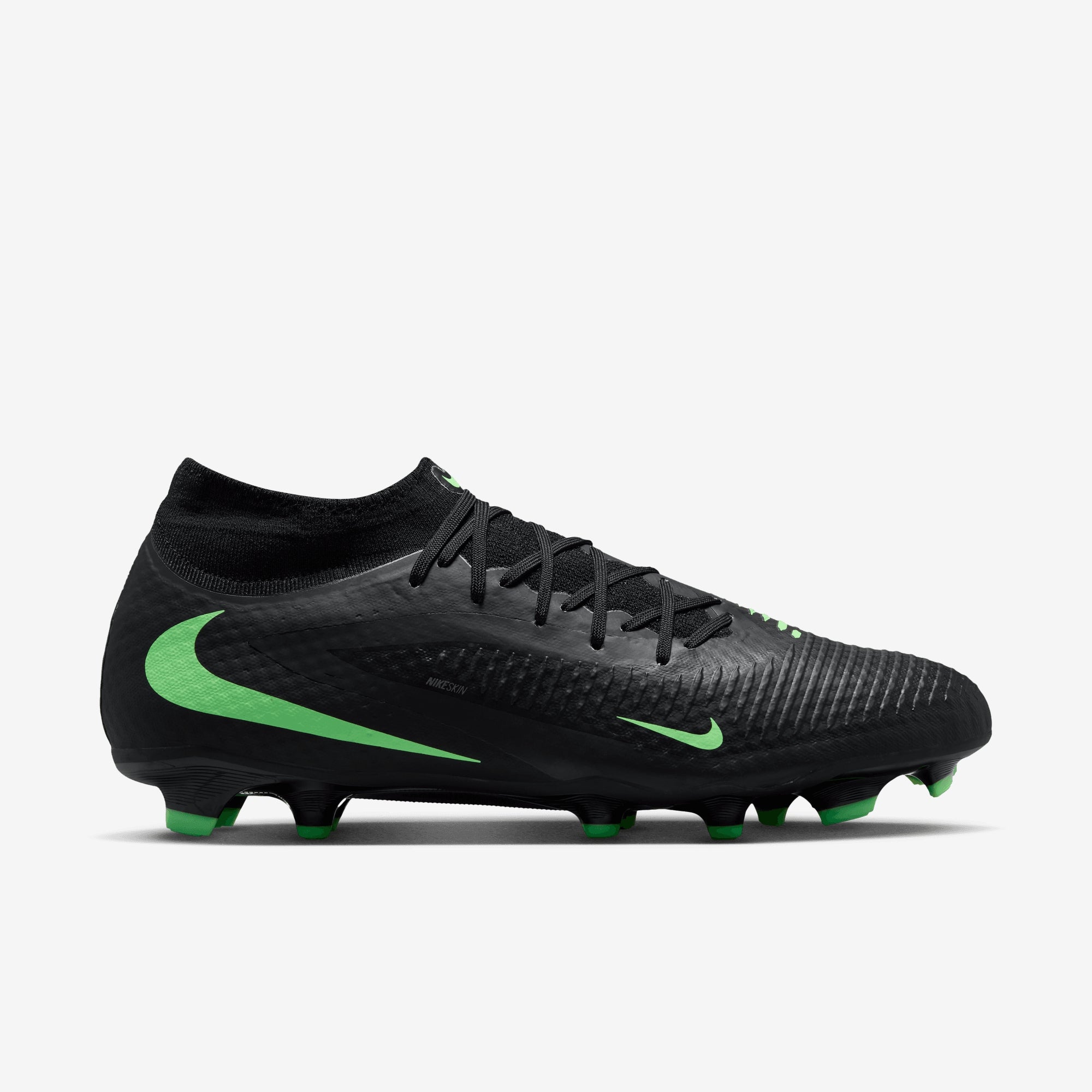 Nike Phantom 6 High Academy Multi-Ground Soccer Cleats - Black/Illusion Green-Black