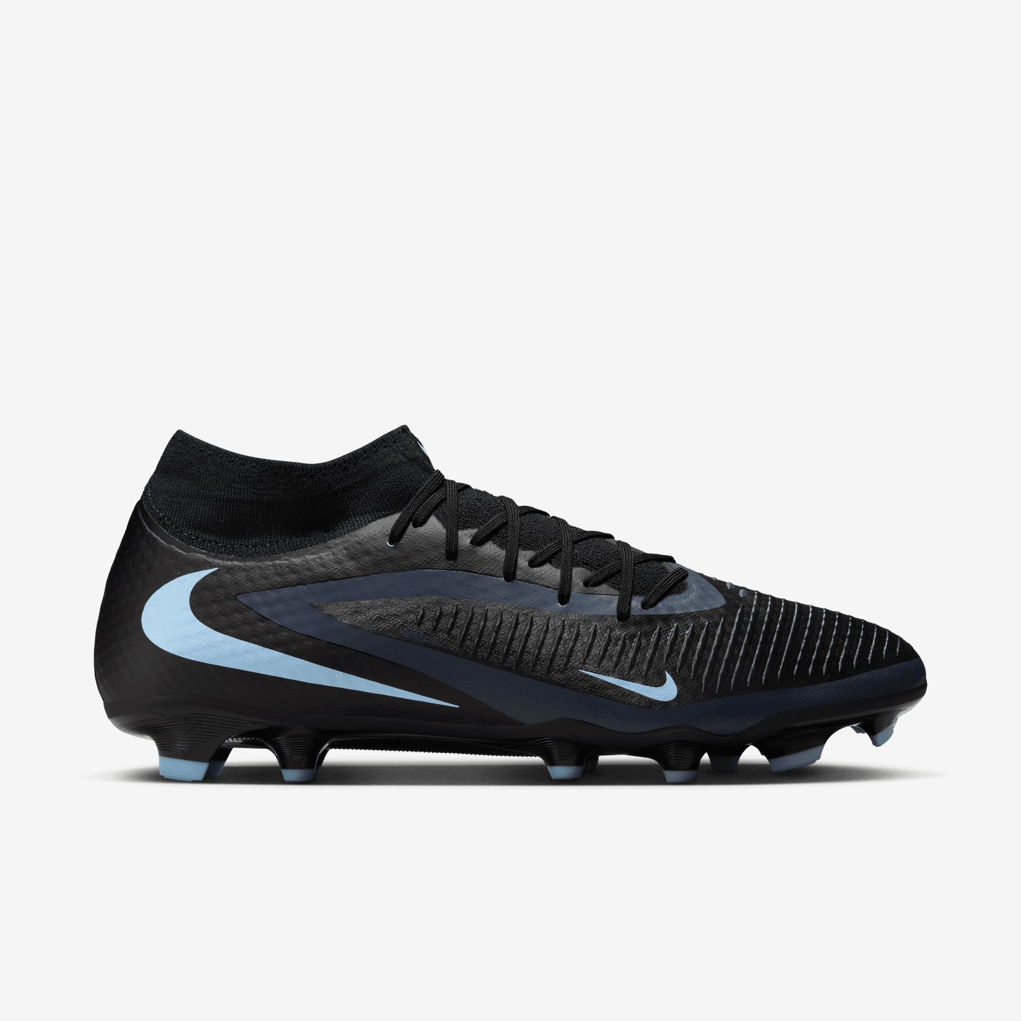 Nike Phantom 6 High Academy Multi-Ground Soccer Cleats - Black/Black