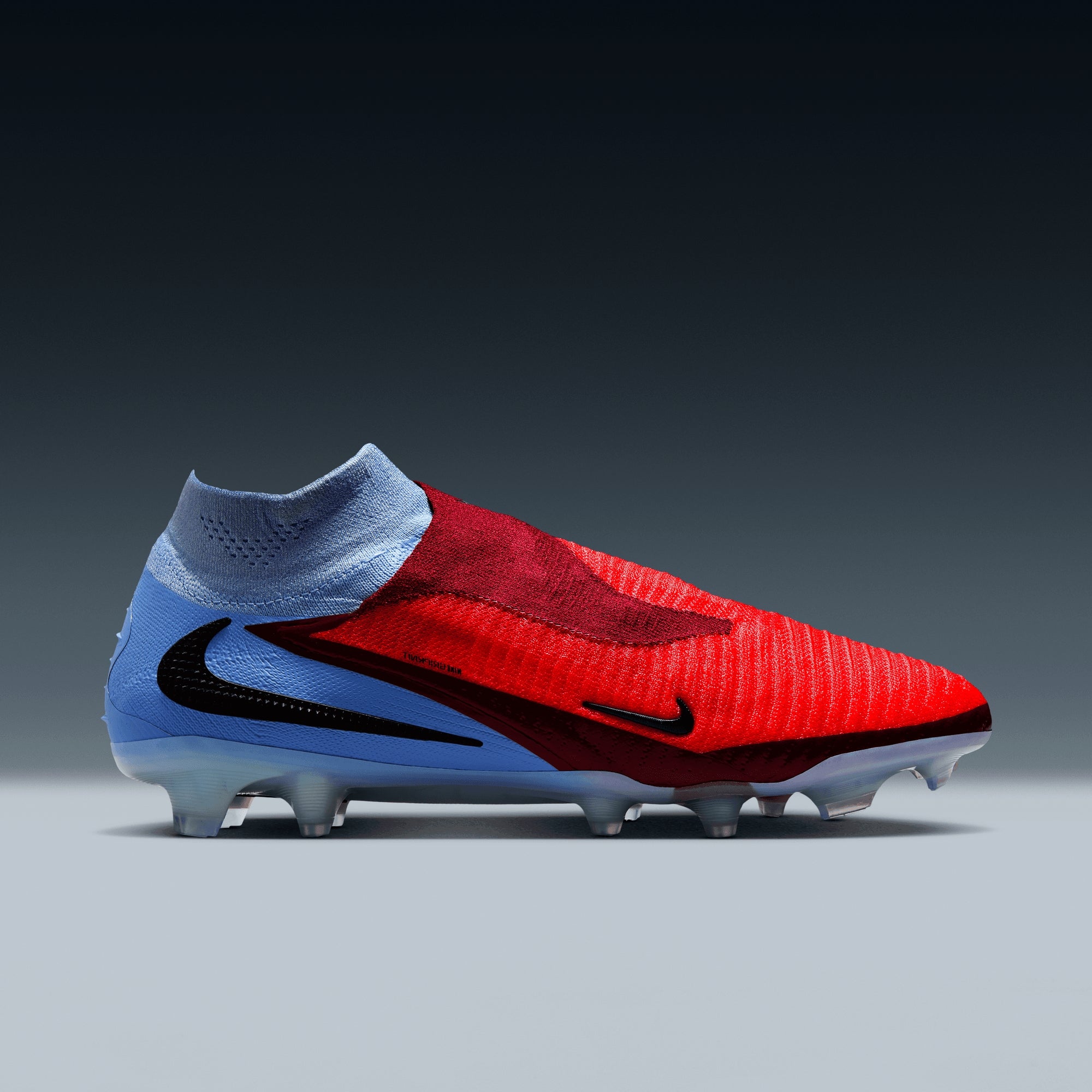 Nike Phantom 6 High Elite Firm-Ground Soccer Cleats - Royal Tint/Bright Crimson-Black