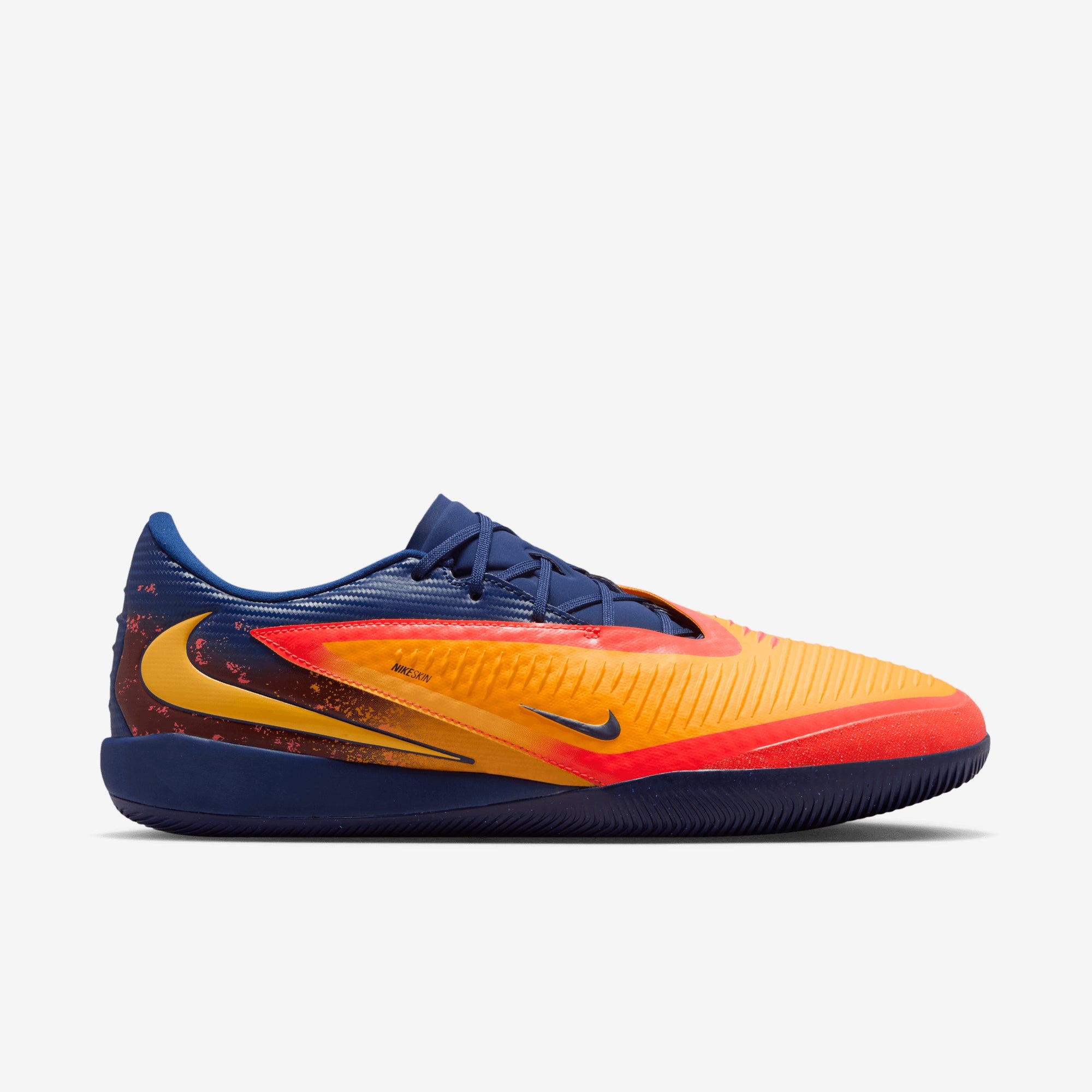 Nike Phantom 6 Low Academy "Erling Haaland" Indoor/Court Soccer Shoes - Laser Orange/Lemon Venom-Blue Void