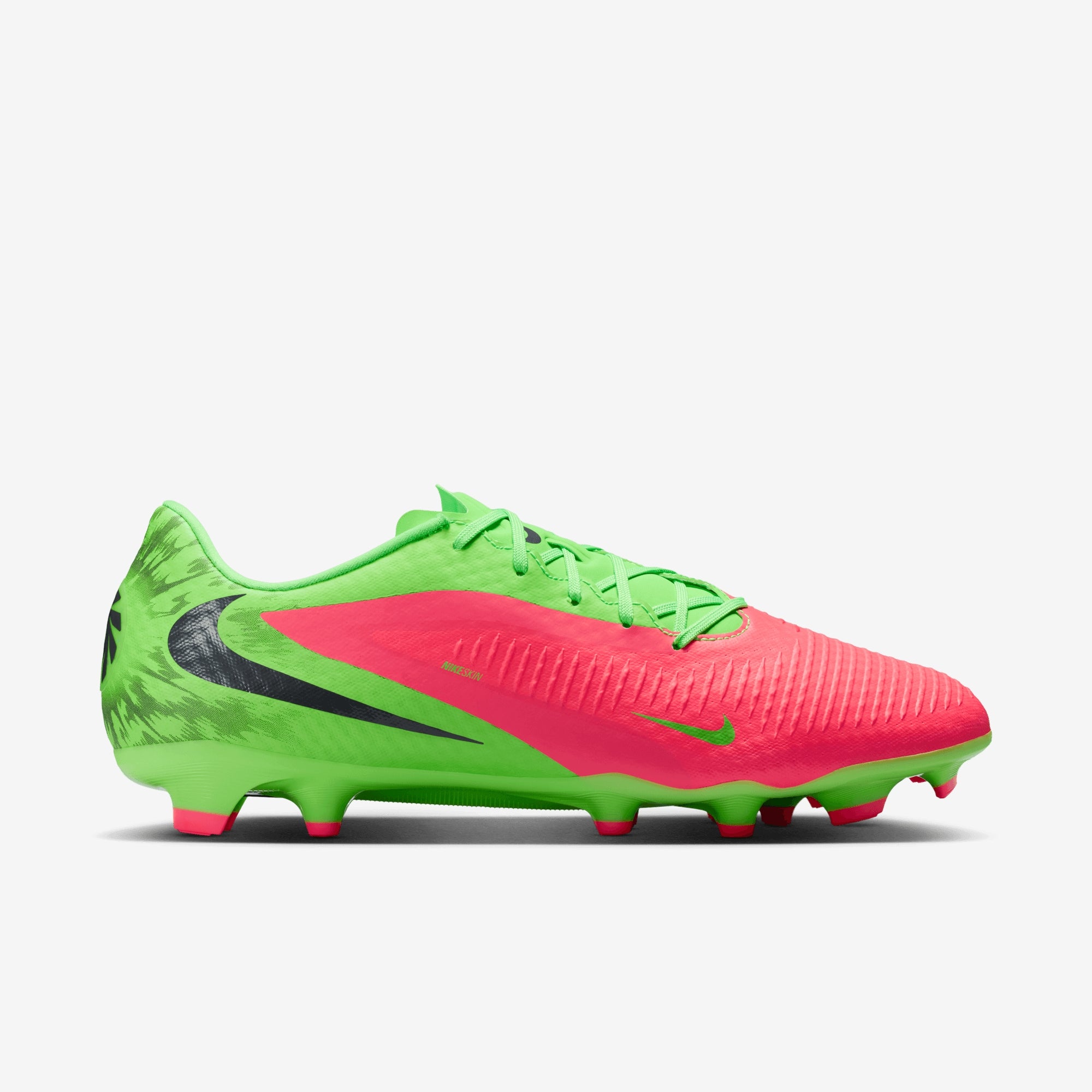 Nike Phantom 6 Low Academy Erling Haaland Multi-Ground Soccer Cleats - Hot Punch/Black-Green Strike