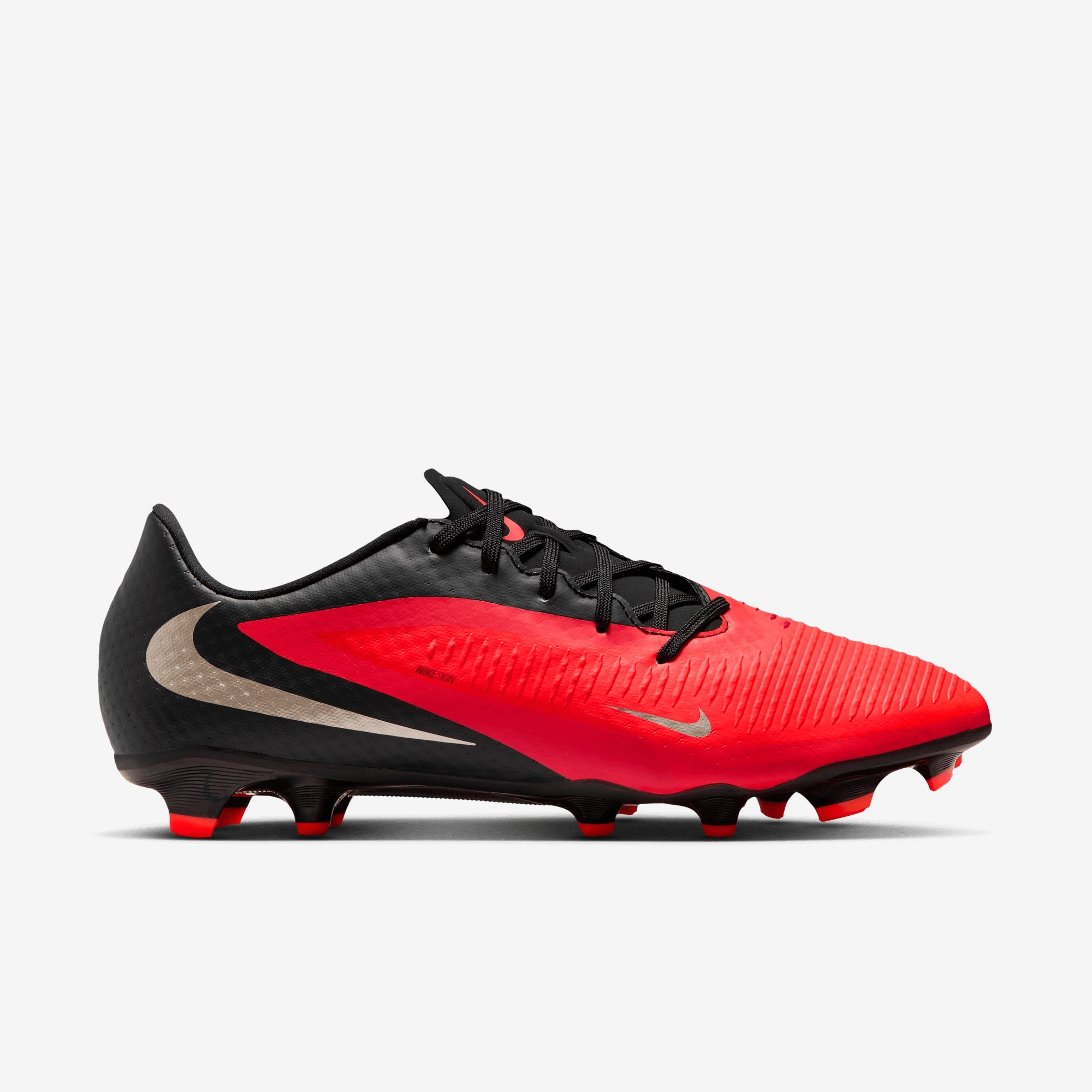 Nike Phantom 6 Low Academy Multi-Ground Soccer Cleats - Bright Crimson/Blur-Black