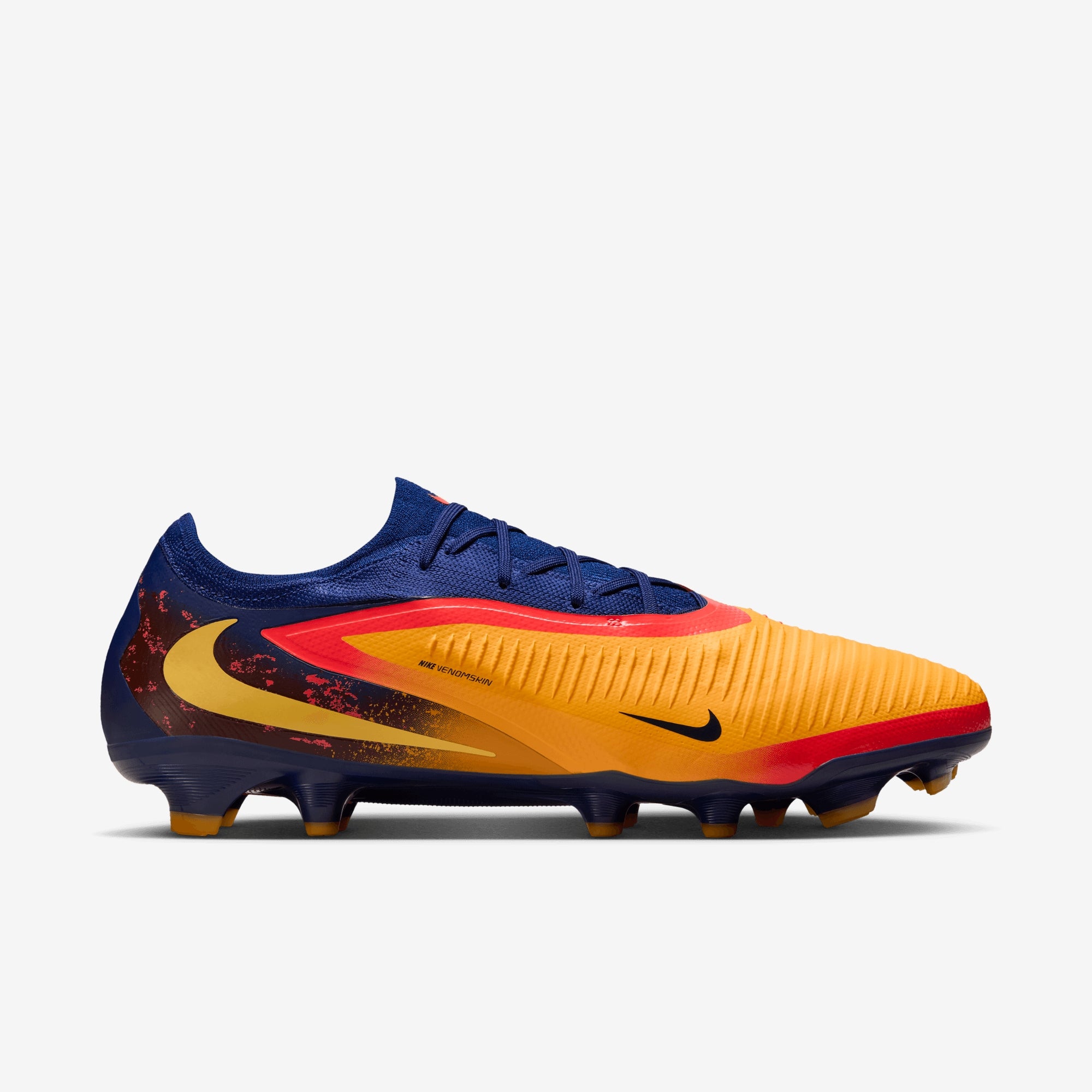 Nike Phantom 6 Low Pro "Erling Haaland" Firm-Ground Soccer Cleats - Laser Orange/Lemon Venom-Blue Void