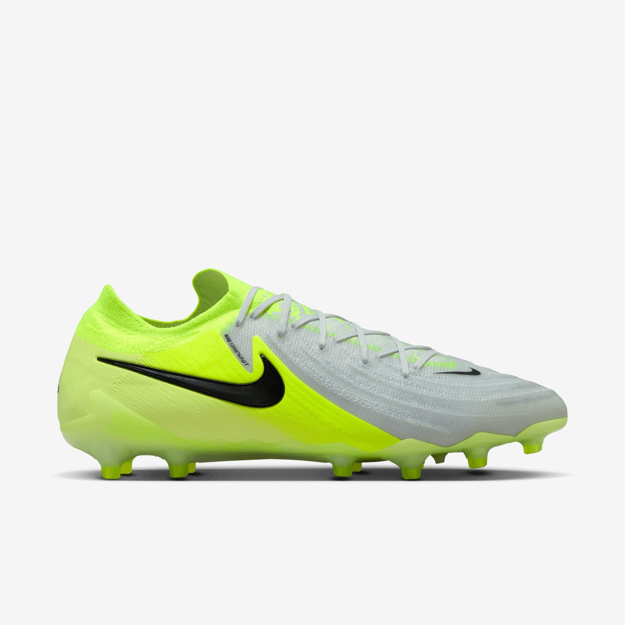 Nike Phantom GX 2 Elite AG Low-Top Soccer Cleats - Metallic Silver/Black-Volt