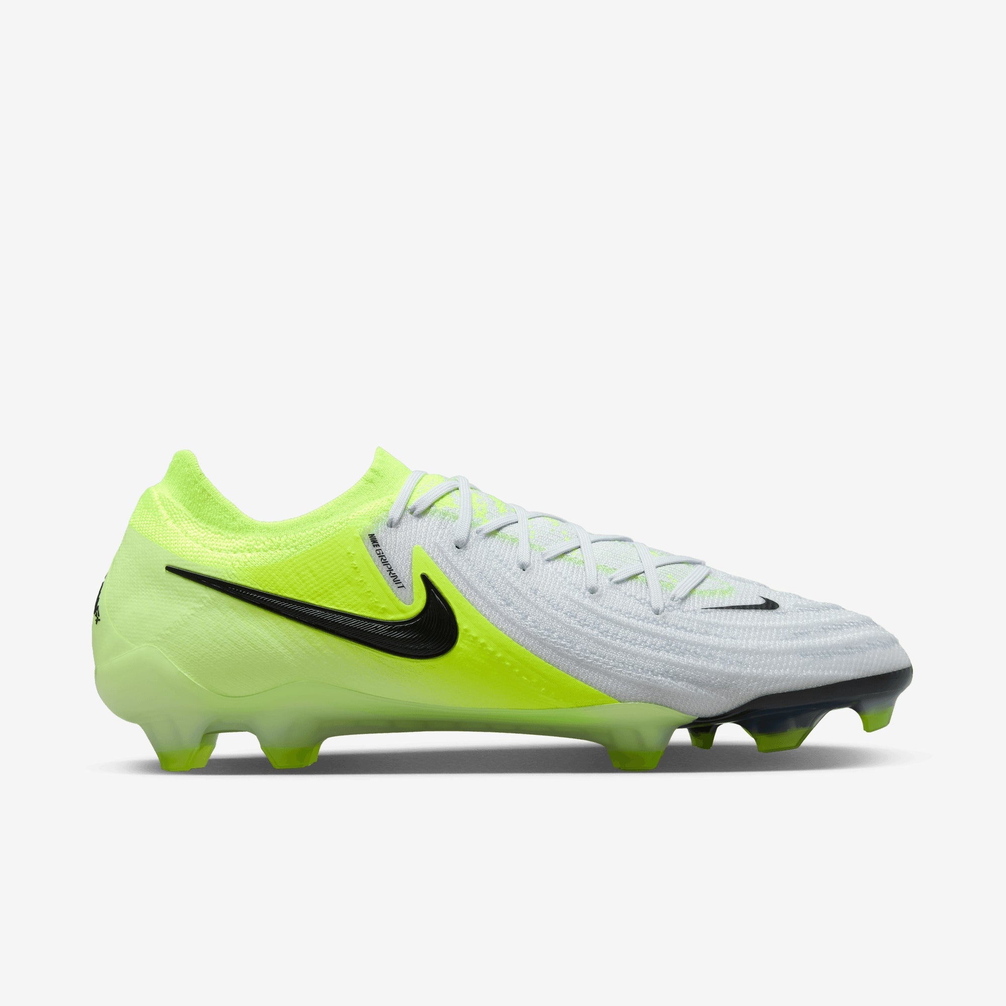 Nike Phantom GX 2 Elite FG Low-Top Soccer Cleats - Metallic Silver/Black-Volt