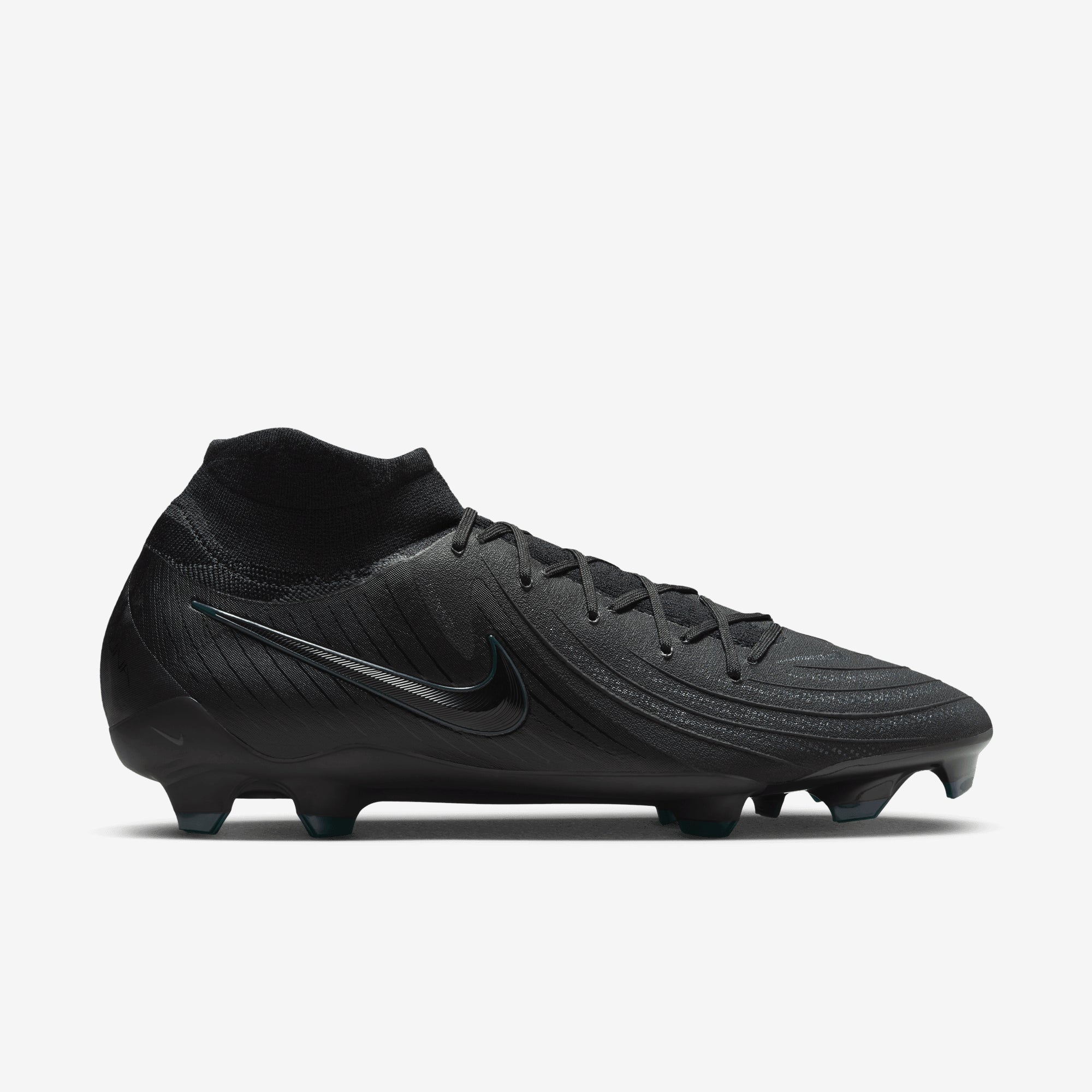 Nike Phantom Luna 2 Pro FG High-Top Soccer Cleats - Black/Black-Deep Jungle