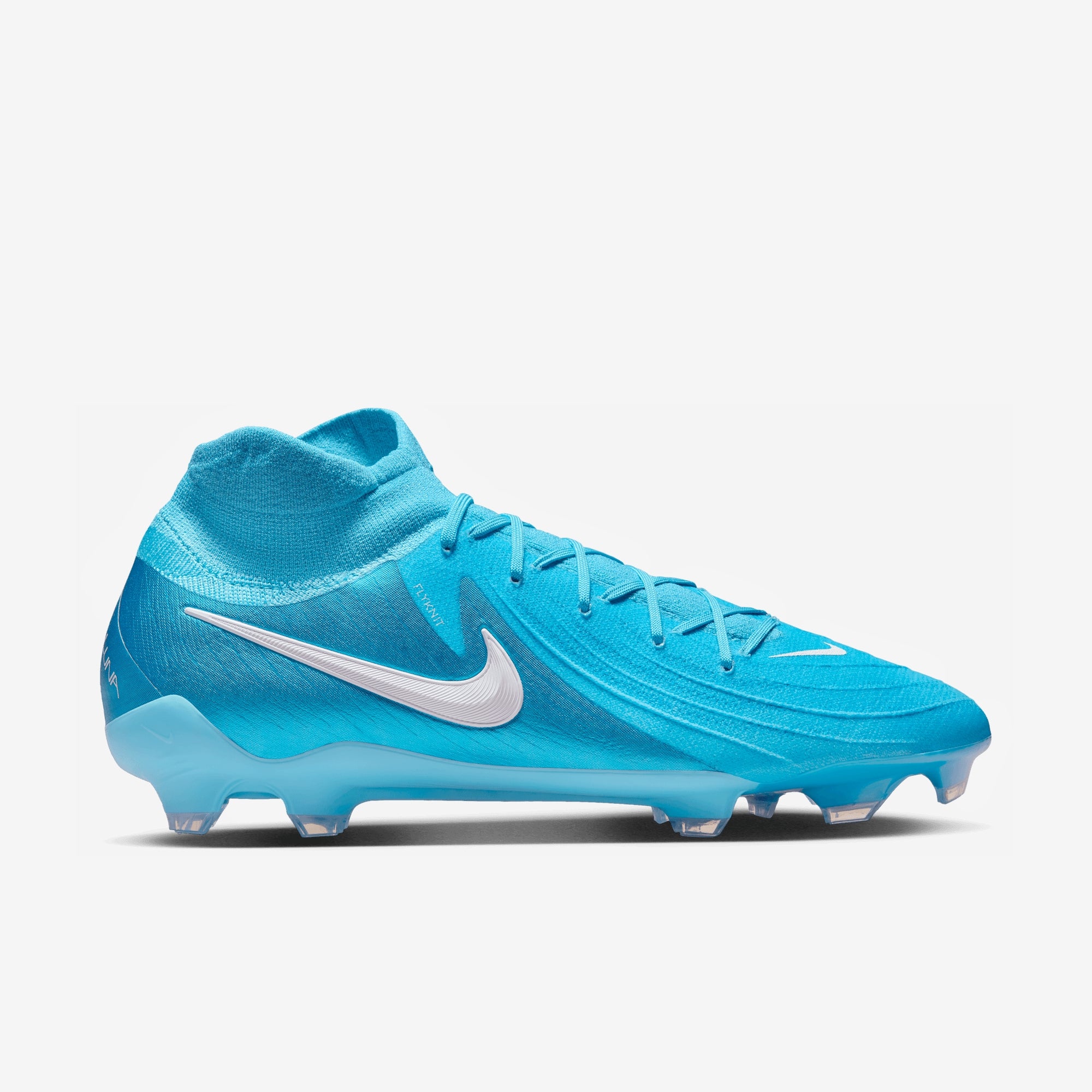 Nike Phantom Luna 2 Pro FG High-Top Soccer Cleats - Blue Fury/White