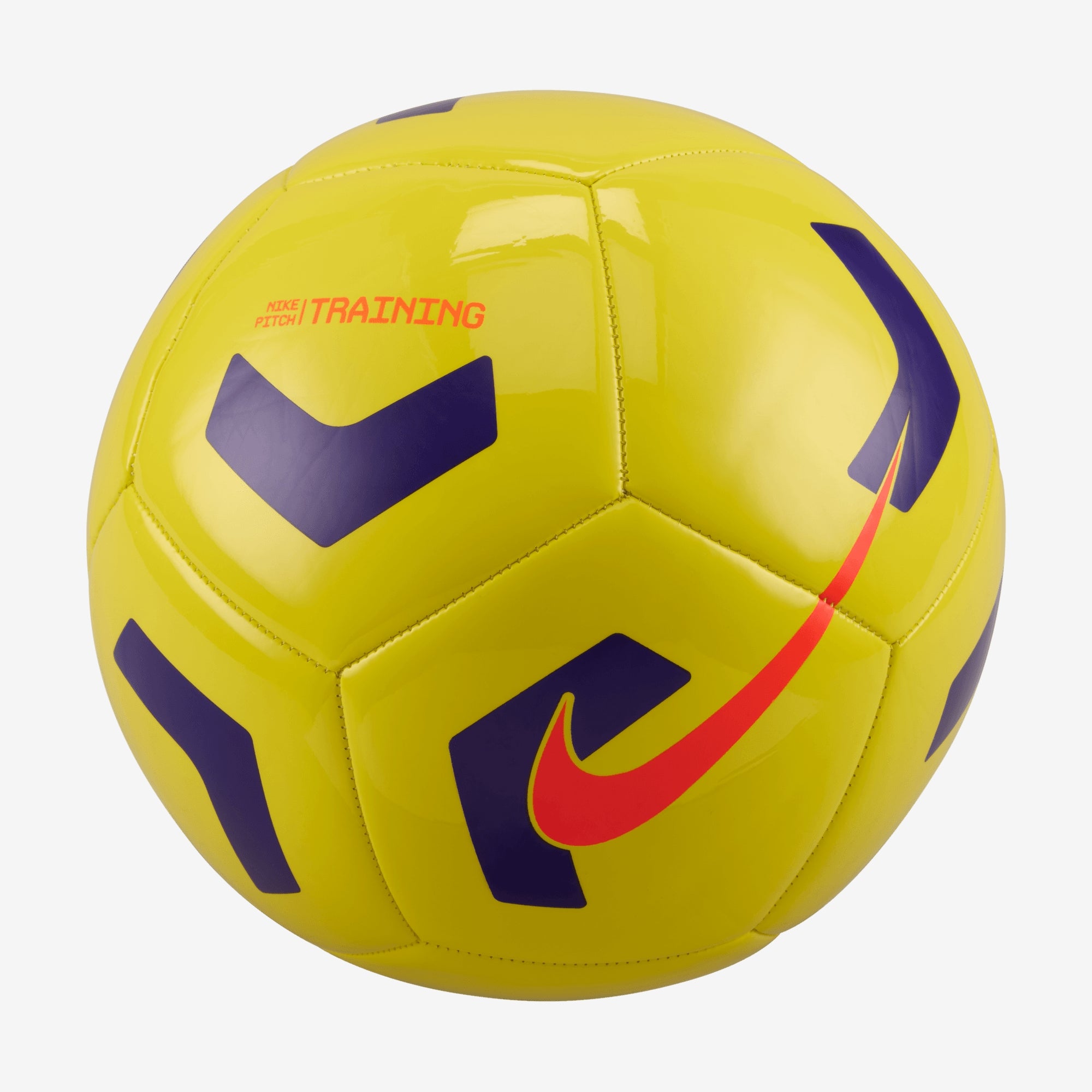 Nike Pitch Soccer Training Ball - Yellow/Violet/Bright Crimson