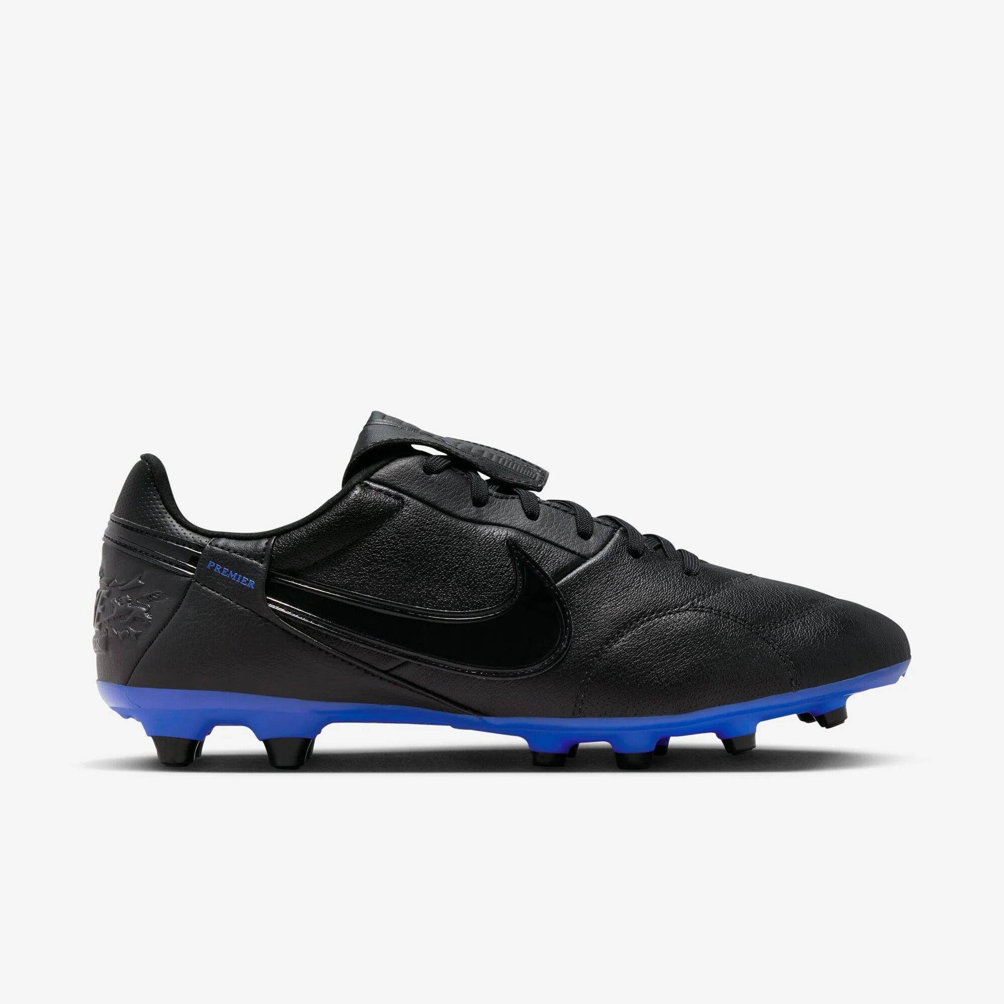 Nike Premier 3 Firm-Ground Low-Top Soccer Cleats - Black/Black/Hyper Royal