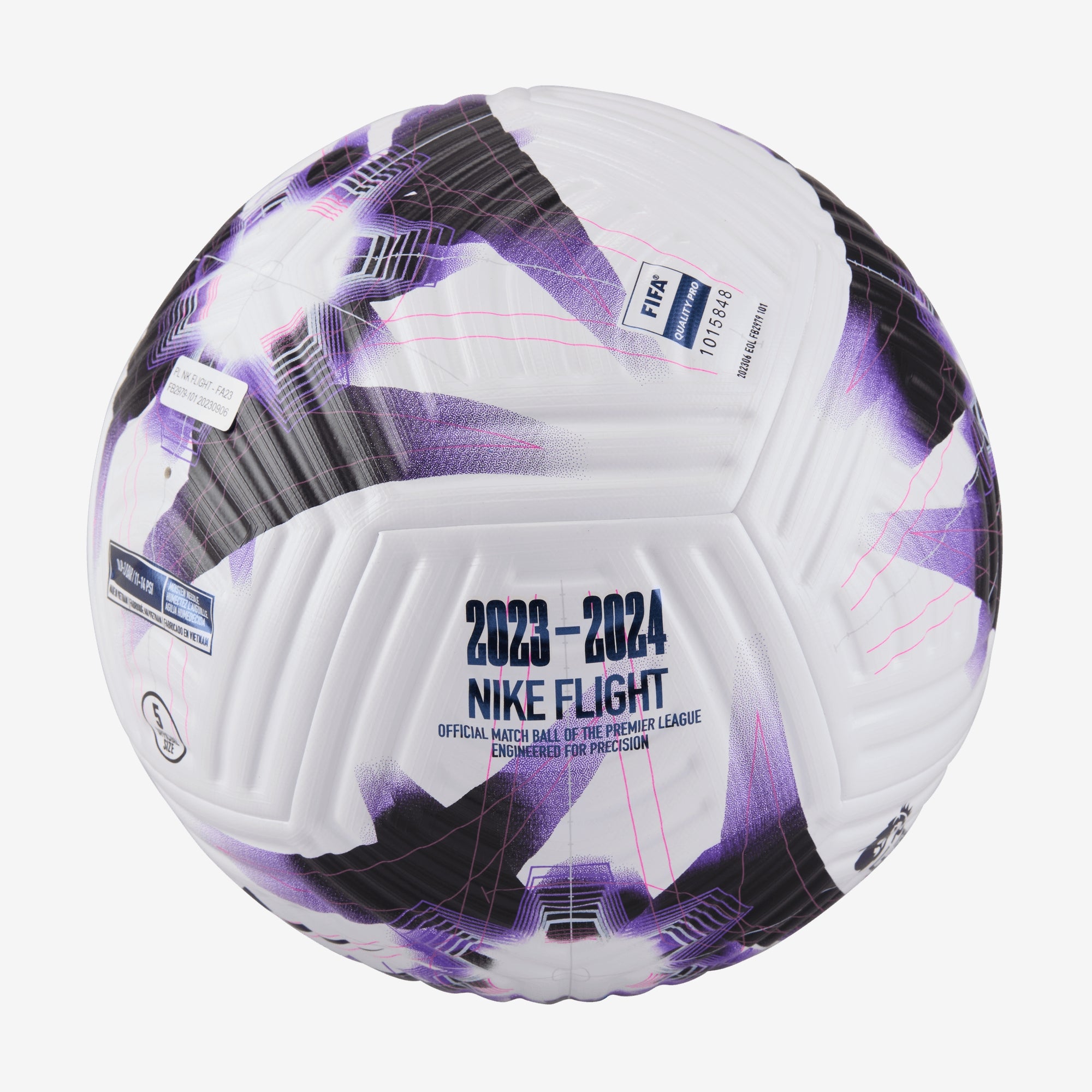 Nike Premier League Flight Soccer Ball - White/Fierce Purple/White