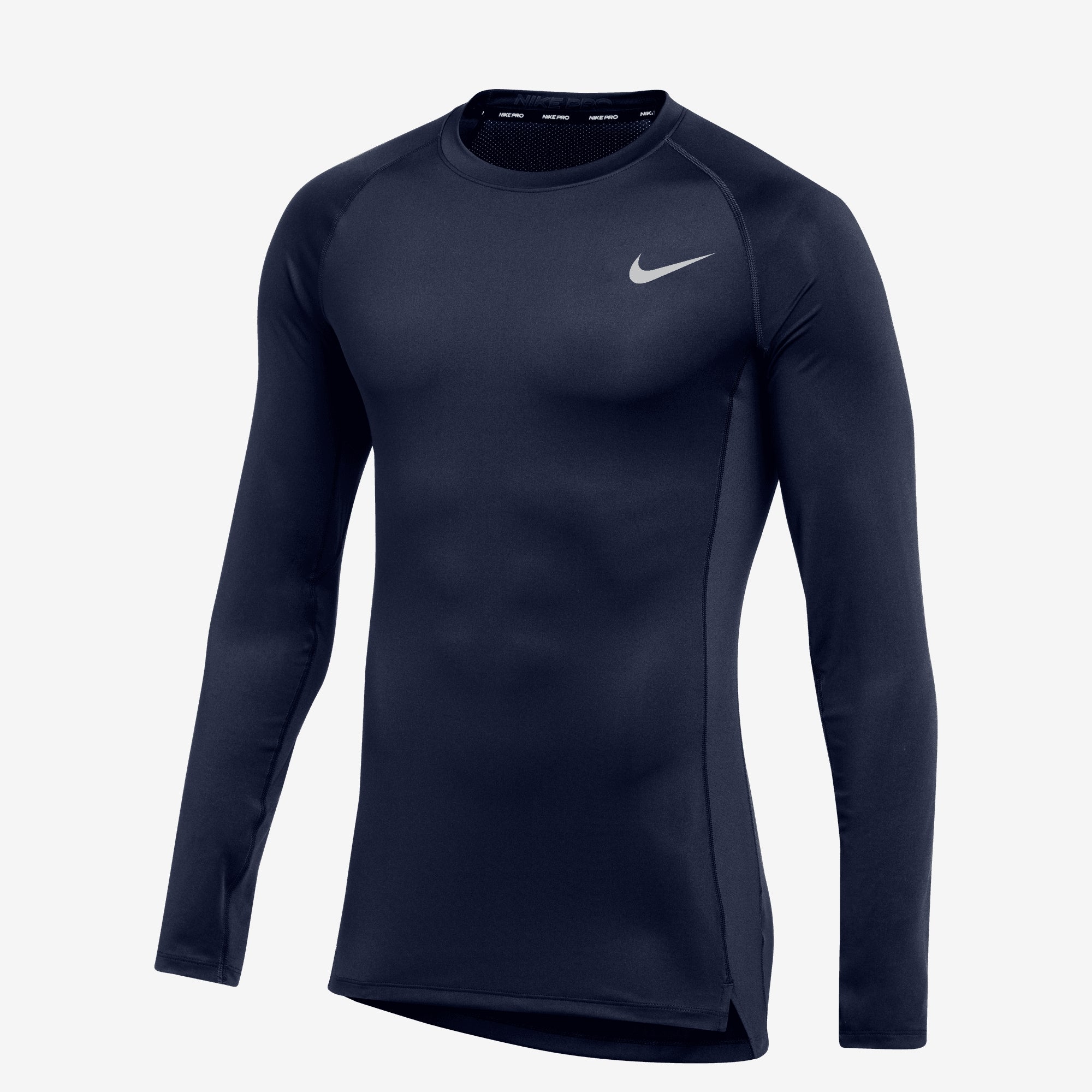 Nike Pro Men's Long-Sleeve Top - College Navy/White