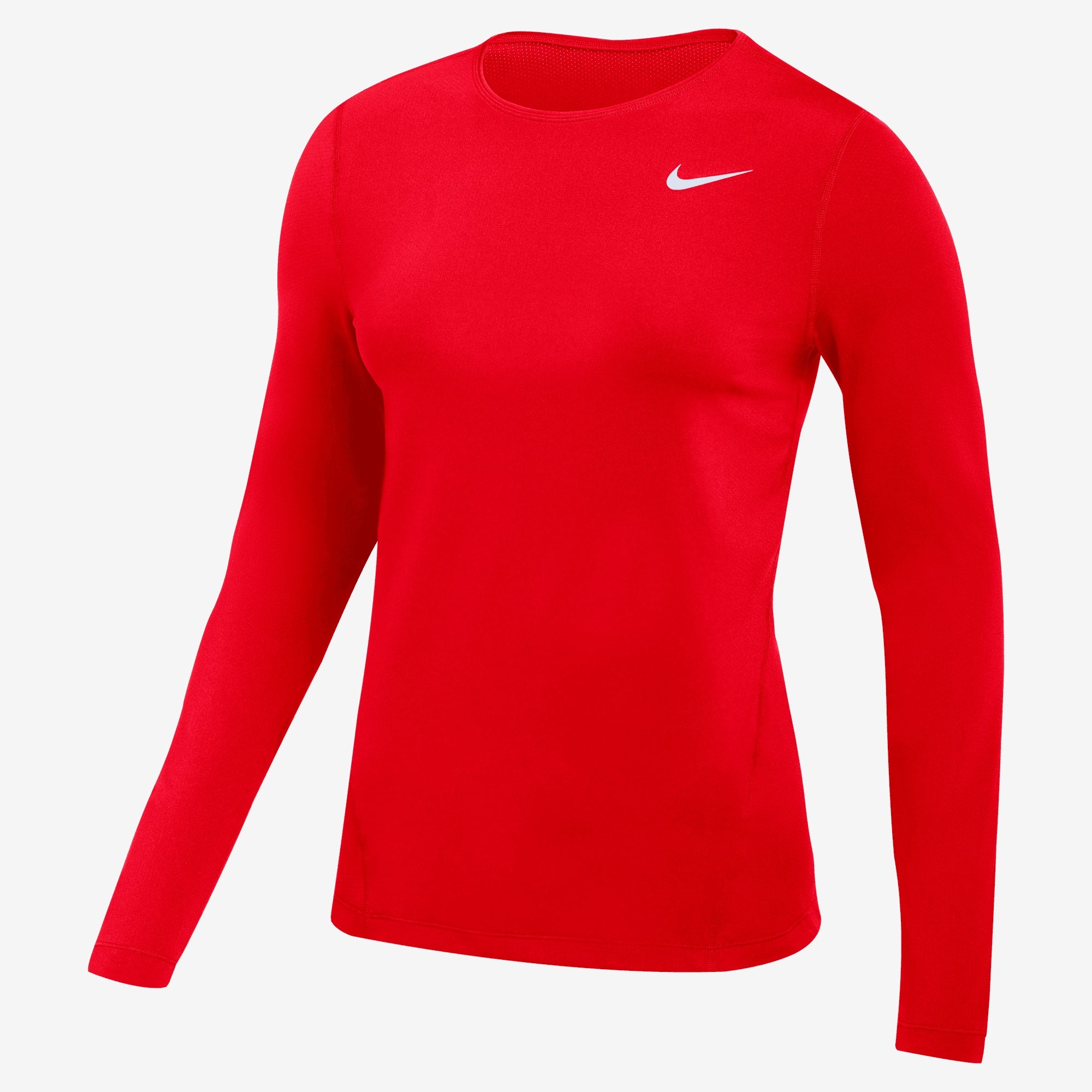 Nike Pro Women's Long-Sleeve Mesh Top - University Red/White