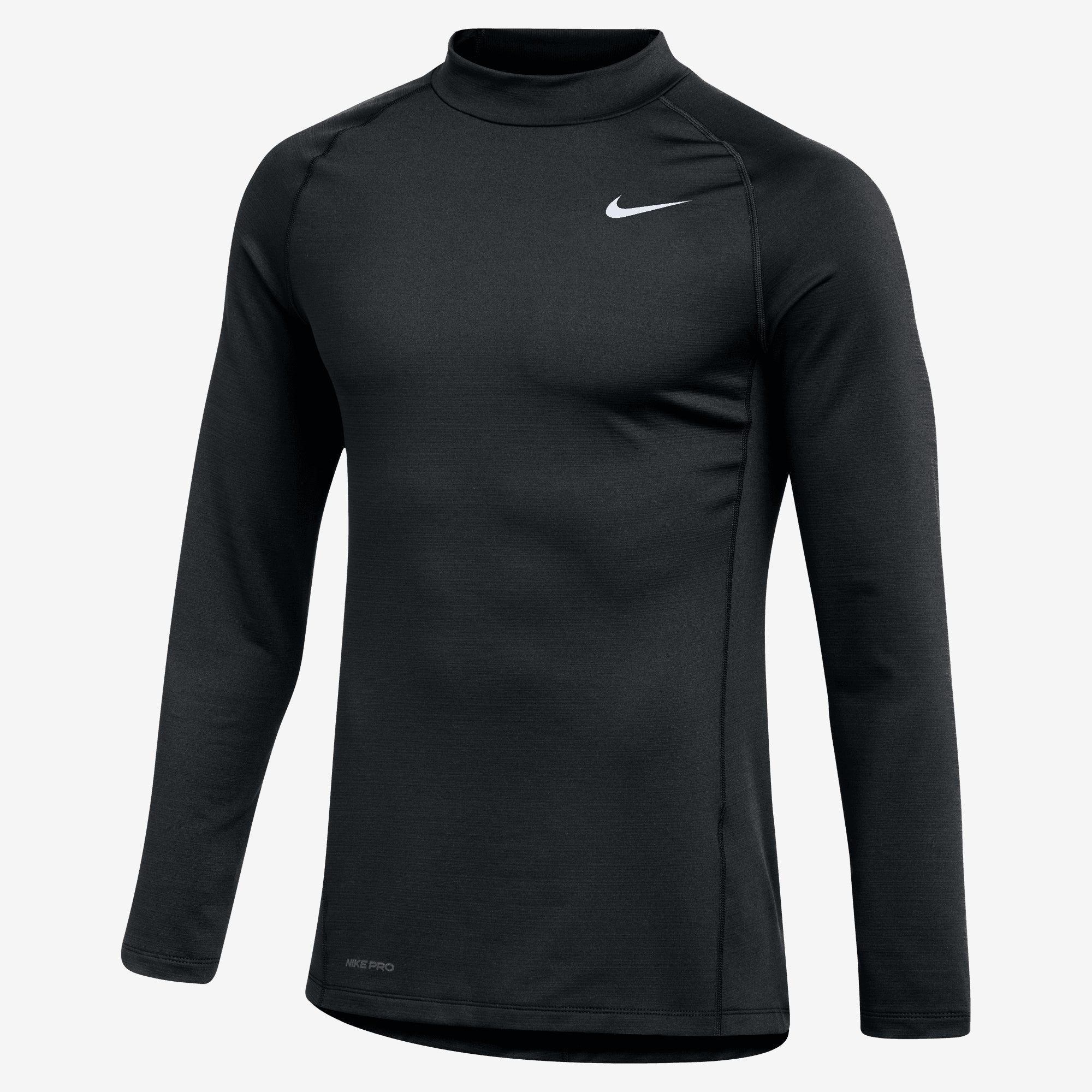 Nike Pro Men's Long-Sleeve Mock-Neck Top - Black/White