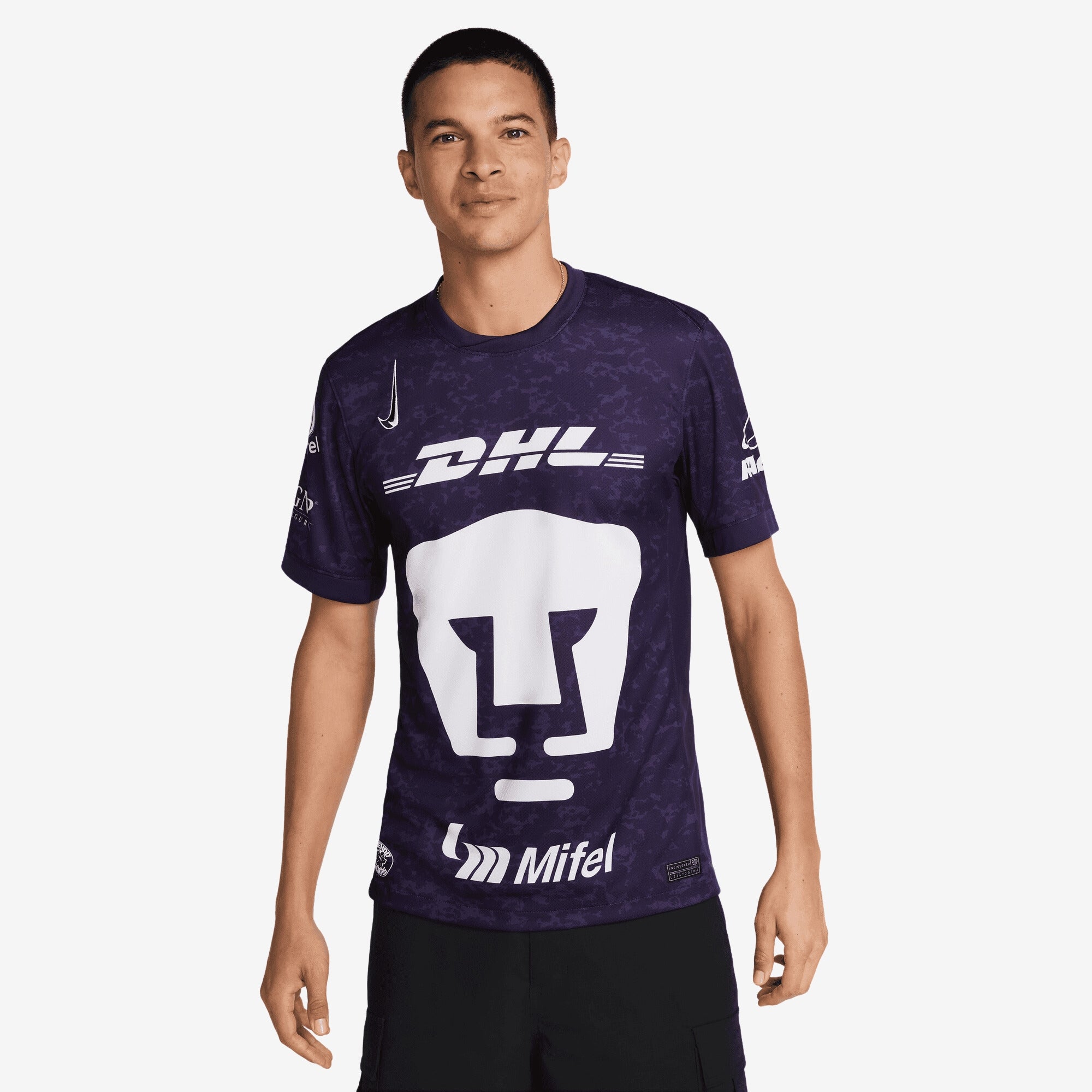 Nike Pumas UNAM 2024/25 Stadium Third Men's Dri-FIT Soccer Replica Jersey - Purple Dynasty/White/White