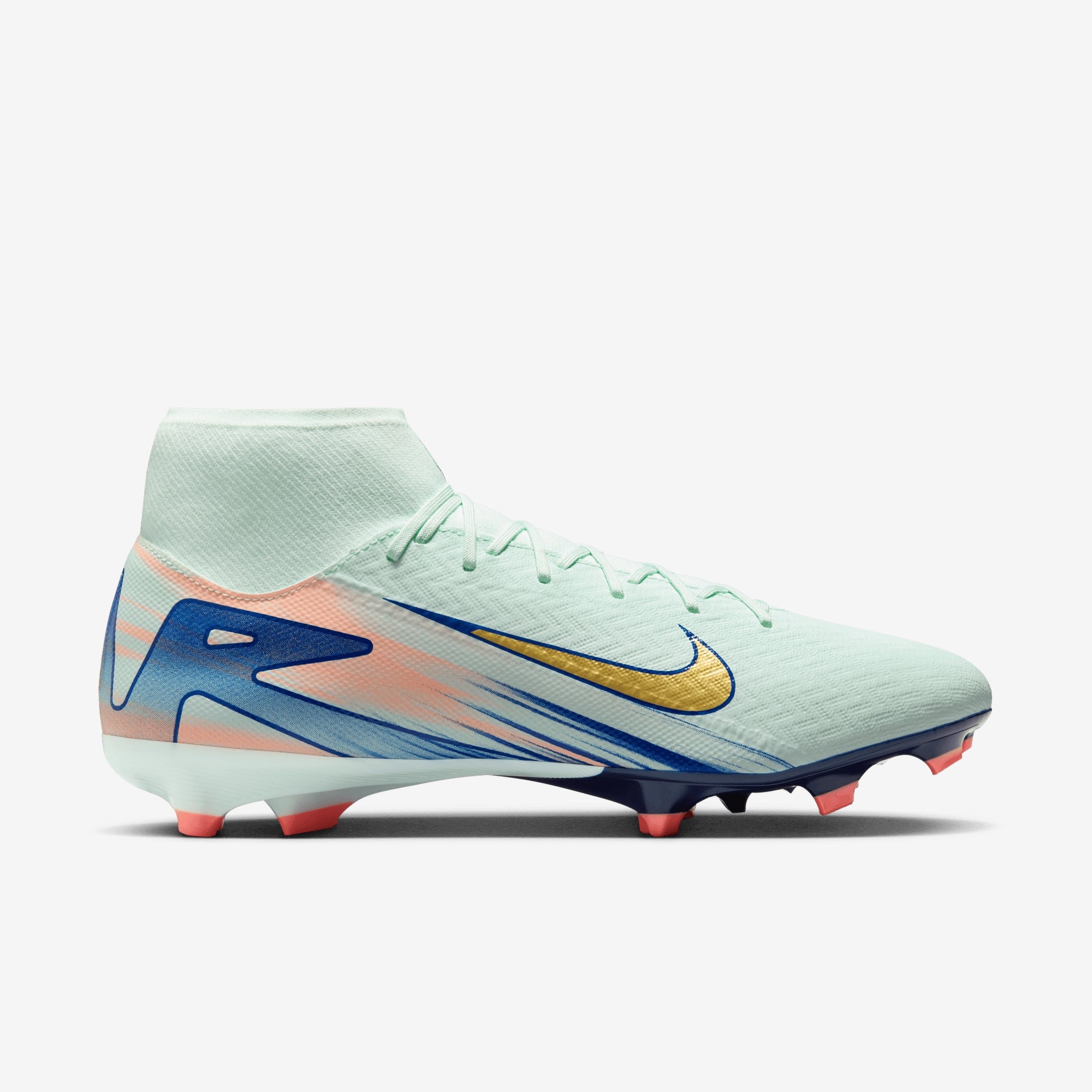 Nike Superfly 10 Academy Mercurial Dream Speed MG High-Top Soccer Cleats - Barely Green/Mtlc Gold Coin