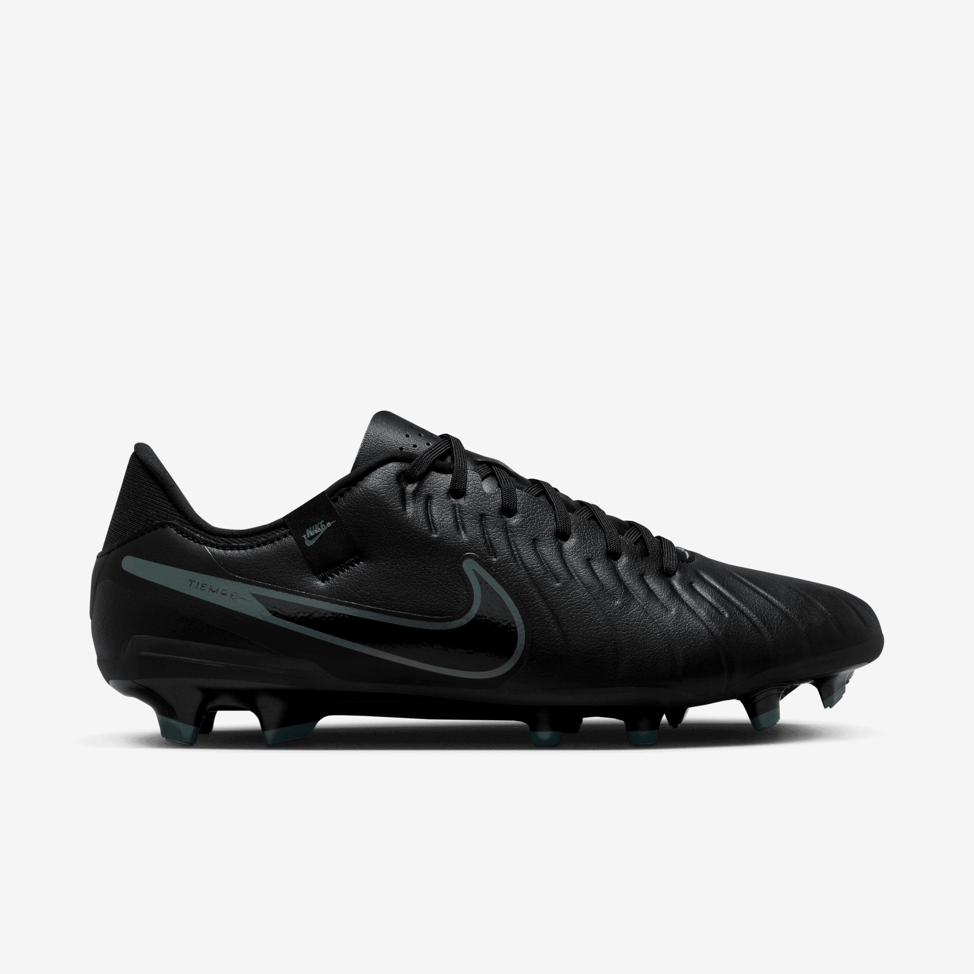 Nike Tiempo Legend 10 Academy MG Low-Top Soccer Cleats - Black/Black-Deep Jungle