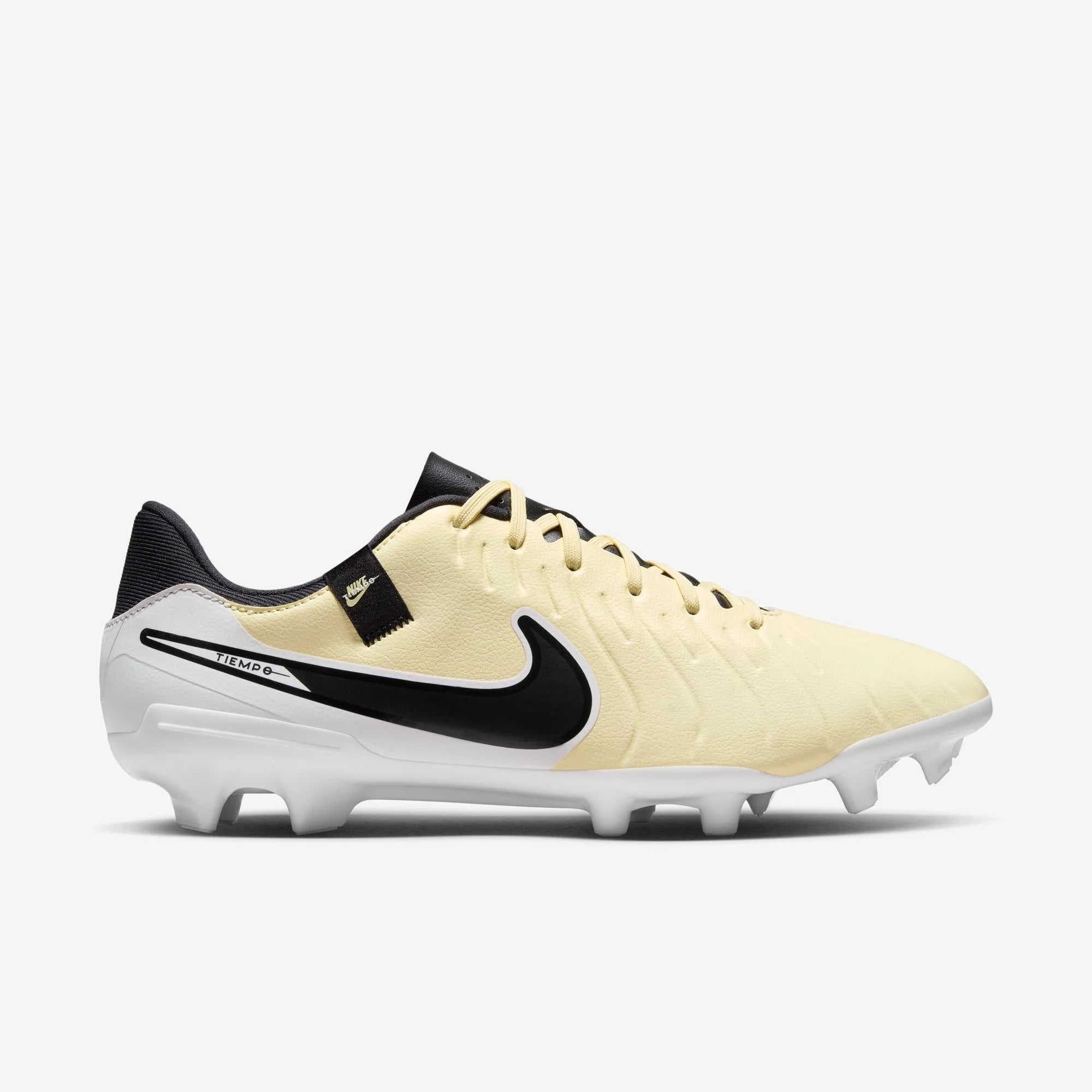 Nike Tiempo Legend 10 Academy MG Low-Top Soccer Cleats - Lemonade/Black/Metallic Gold Coin