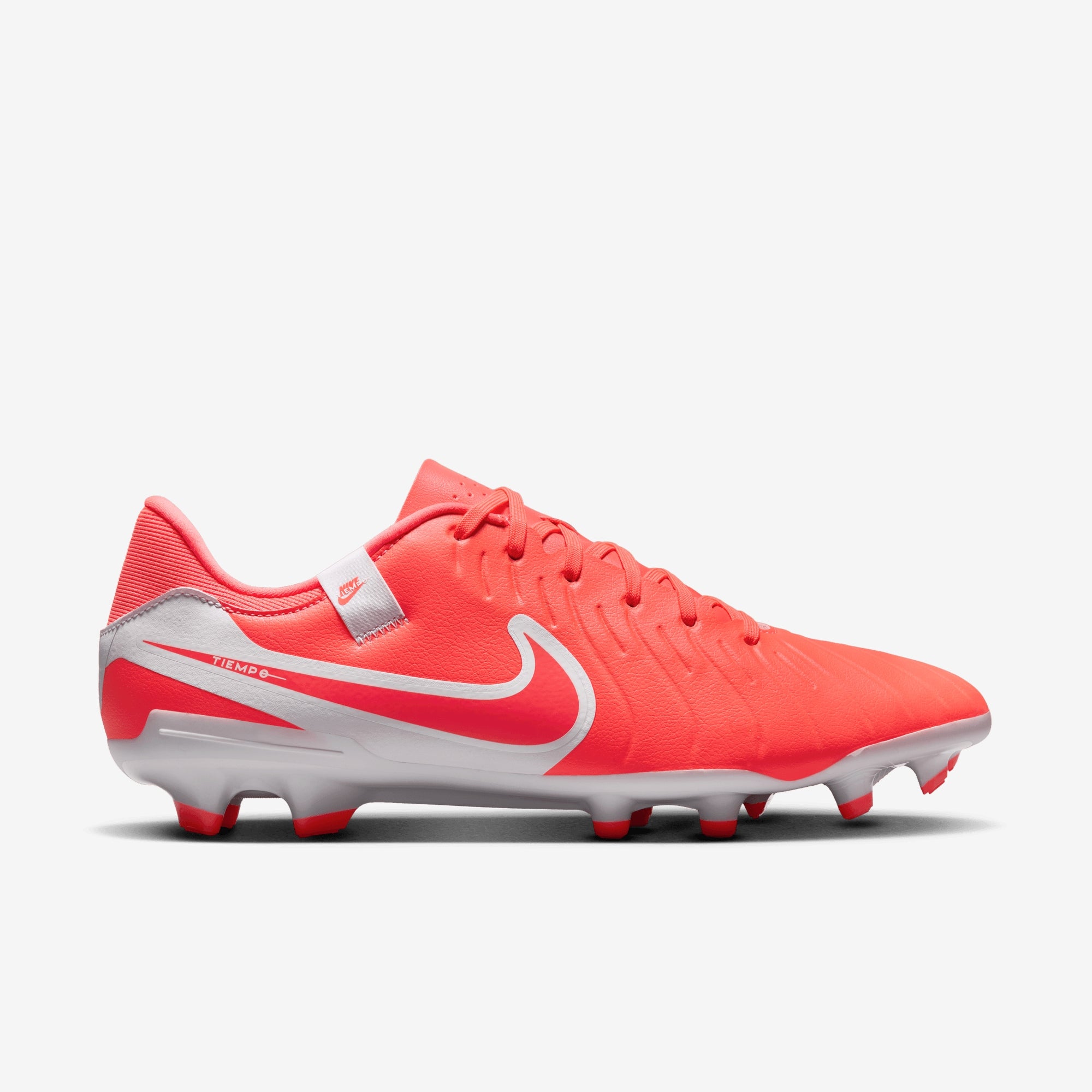 Nike Tiempo Legend 10 Academy MG Low-Top Soccer Cleats - Hot Lava/White