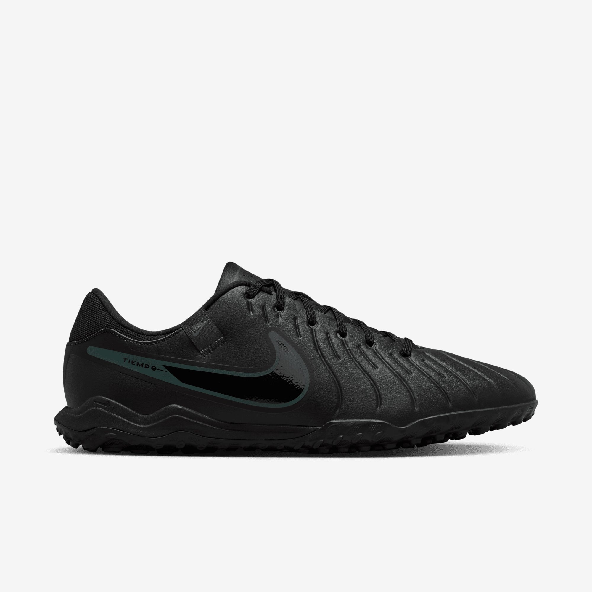 Nike Tiempo Legend 10 Academy TF Low-Top Soccer Shoes - Black/Black-Deep Jungle