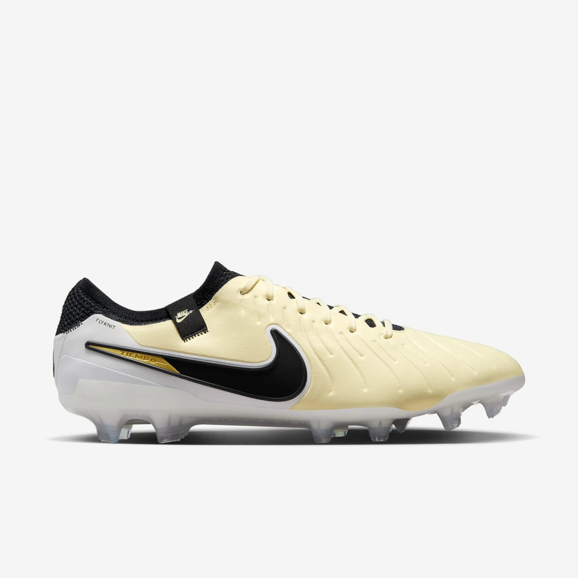 Nike Tiempo Legend 10 Elite FG Low-Top Soccer Cleats - Lemonade/Black/Metallic Gold Coin