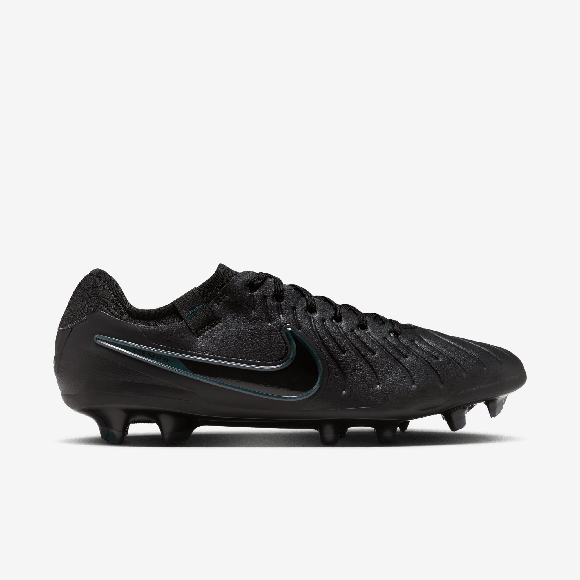 Nike Tiempo Legend 10 Pro FG Low-Top Soccer Cleats - Black/Black-Deep Jungle