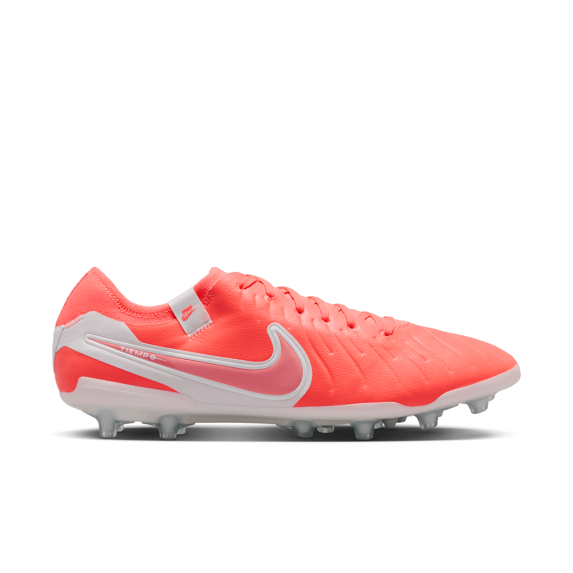 Nike Tiempo Legend 10 Pro AG Low-Top Soccer Cleats - Hot Lava/White