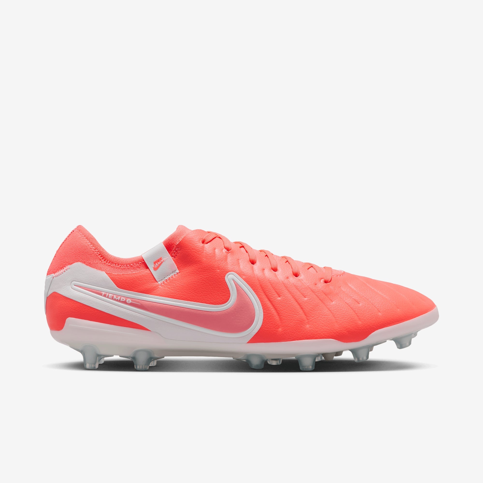 Nike Tiempo Legend 10 Pro AG Low-Top Soccer Cleats - Hot Lava/White