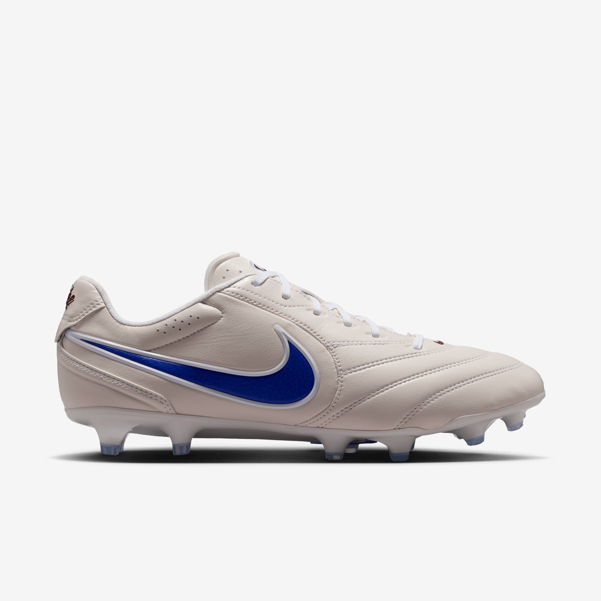 Nike Tiempo Ligera Pro Firm-Ground Low-Top Soccer Cleats - Chalk/Racer Blue-White