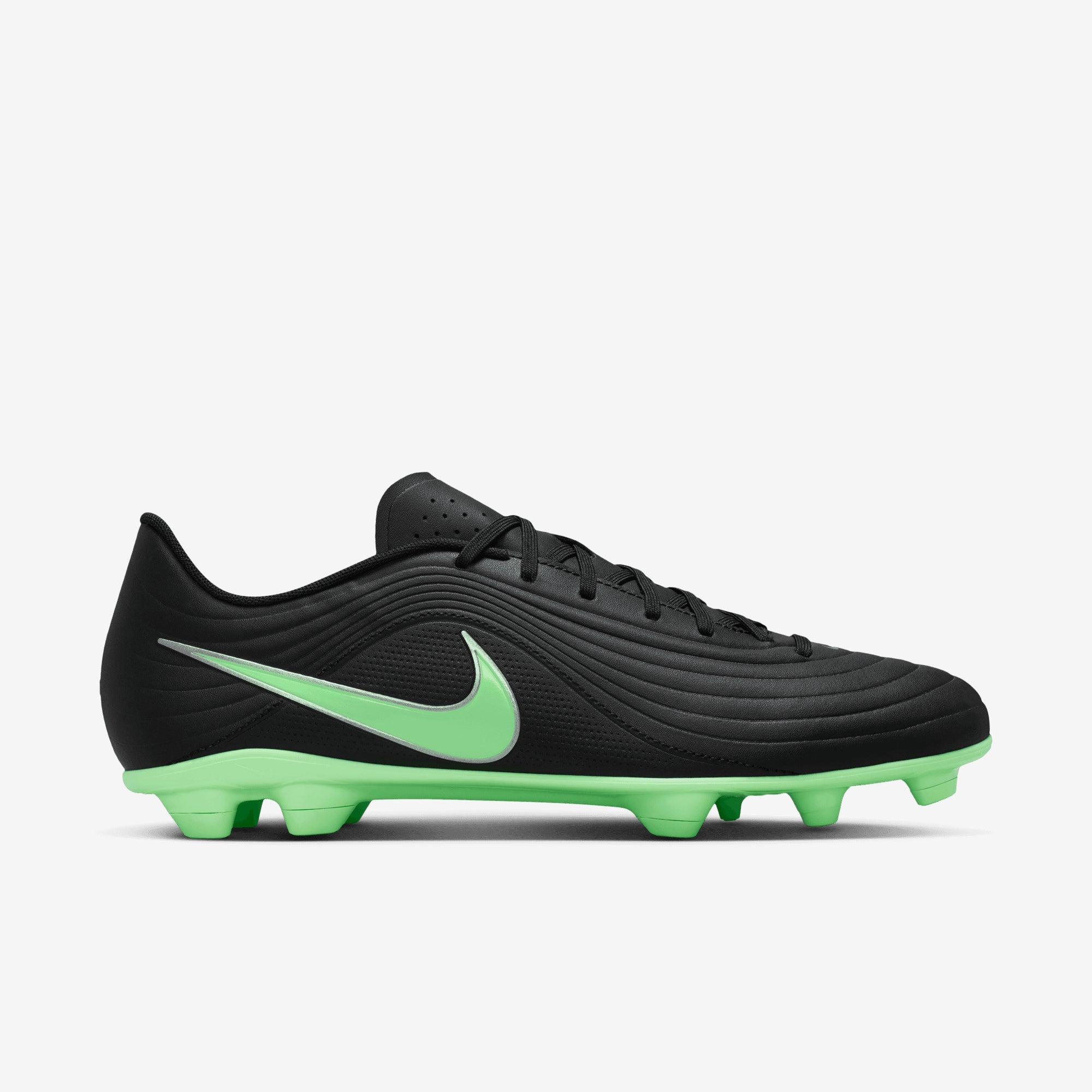 Nike Tiempo Maestro Club Multi-Ground Low-Top Soccer Cleats - Black/Illusion Green-Black
