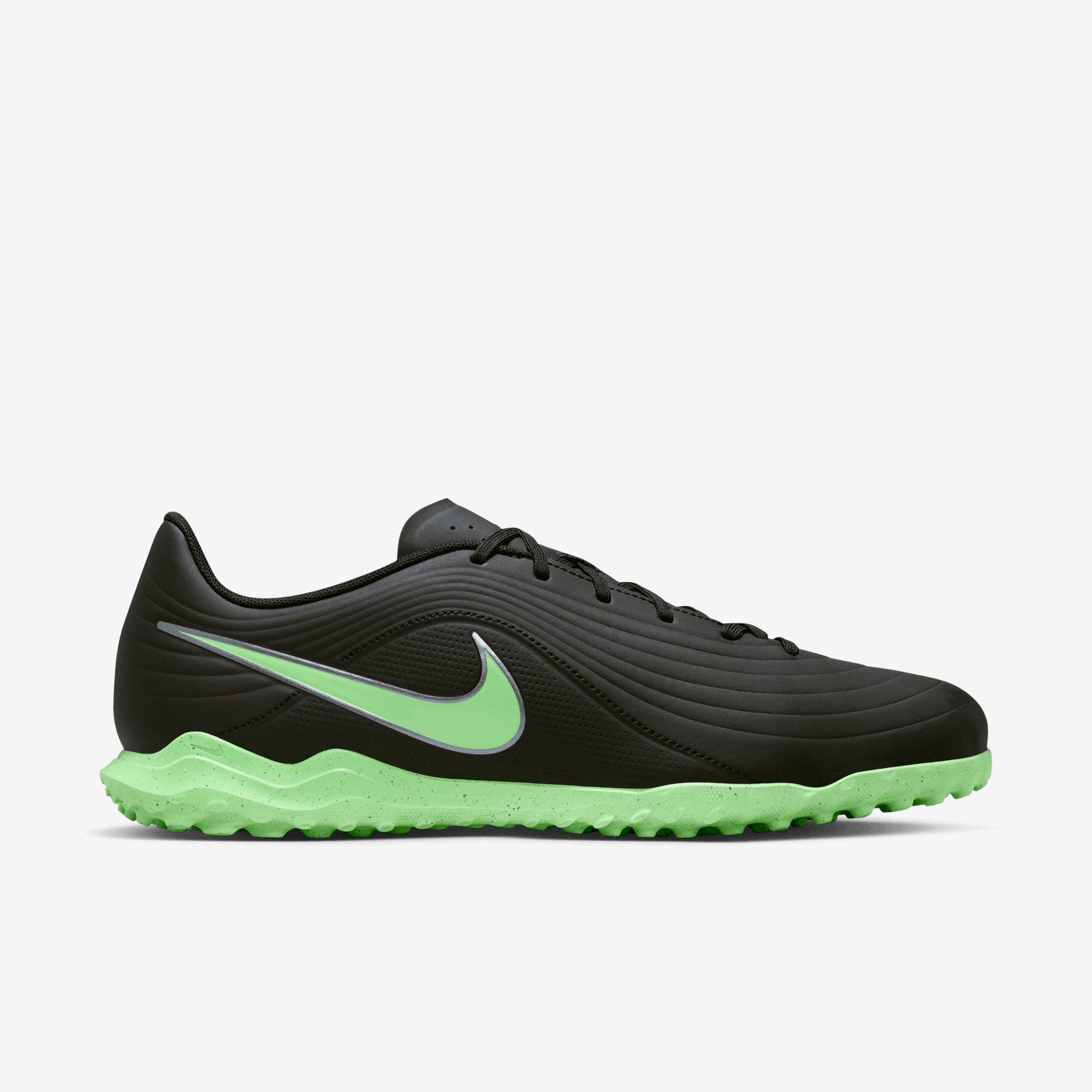 Nike Tiempo Maestro Club Turf Low-Top Soccer Shoes - Black/Illusion Green-Black