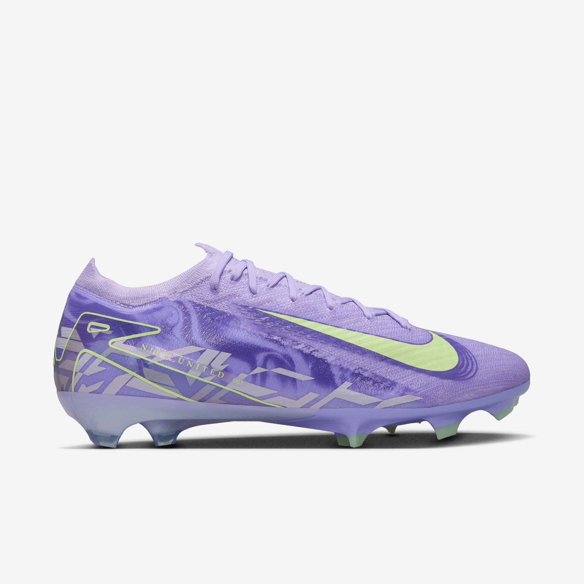 Nike United Mercurial Vapor 16 Elite FG Low-Top Soccer Cleats - Purple Agate/Barely Volt