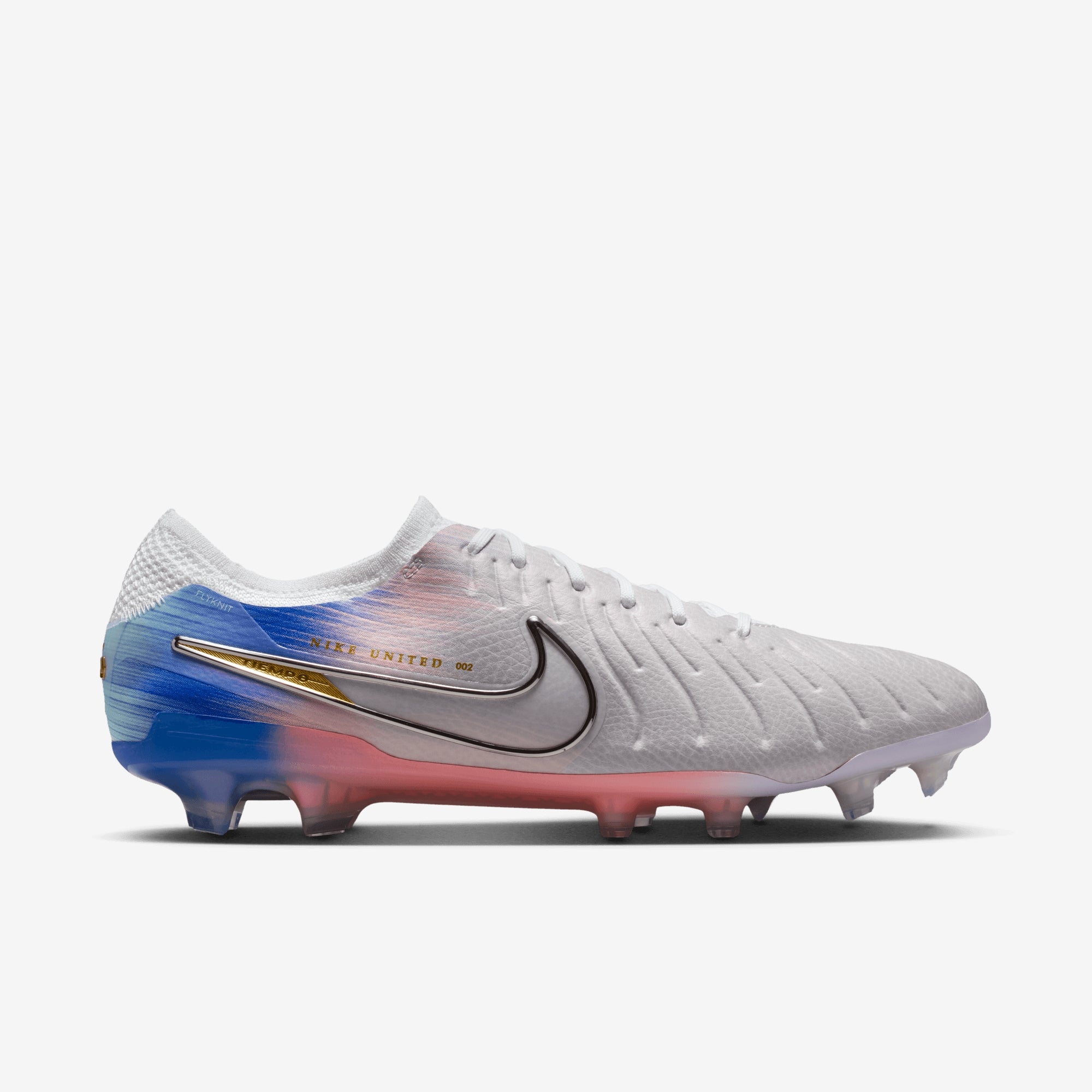 Nike United Tiempo Legend 10 Elite Firm-Ground Low-Top Soccer Cleats - Vast Grey/Racer Blue
