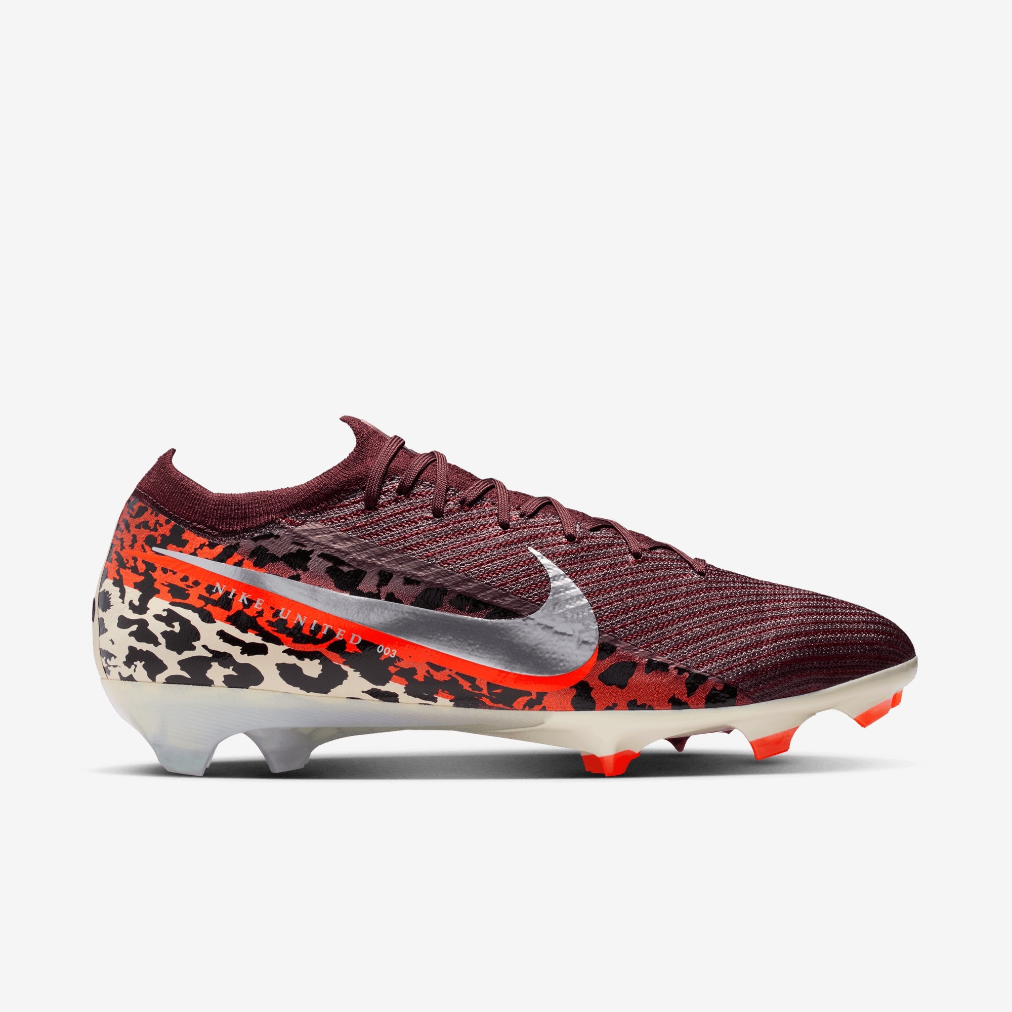 Nike United Vapor 16 Elite Firm-Ground Low-Top Soccer Cleats - Burgundy Crush/Metallic Silver