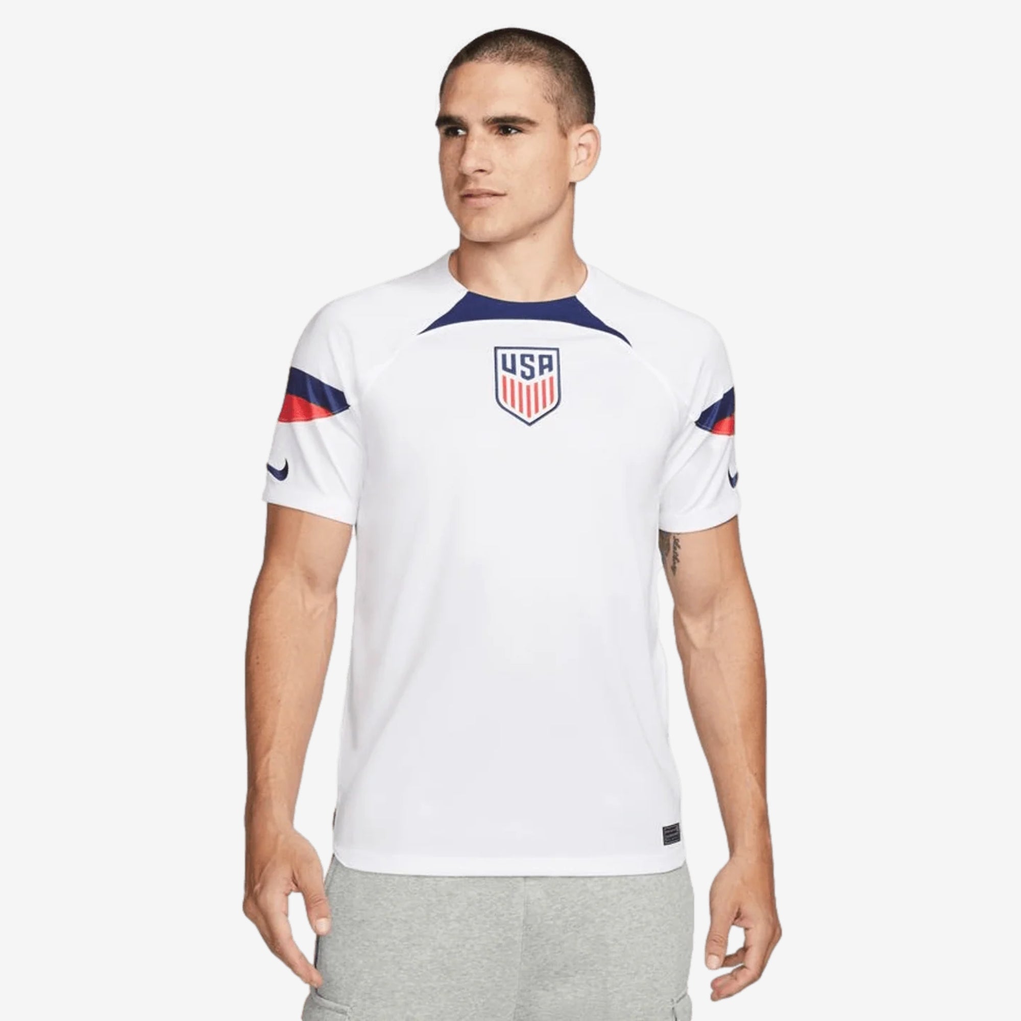 Nike アメリカ代表サッカー ユニフォーム 2022 Nike USA 2022/23 Stadium Home Men's Soccer Jersey (White)