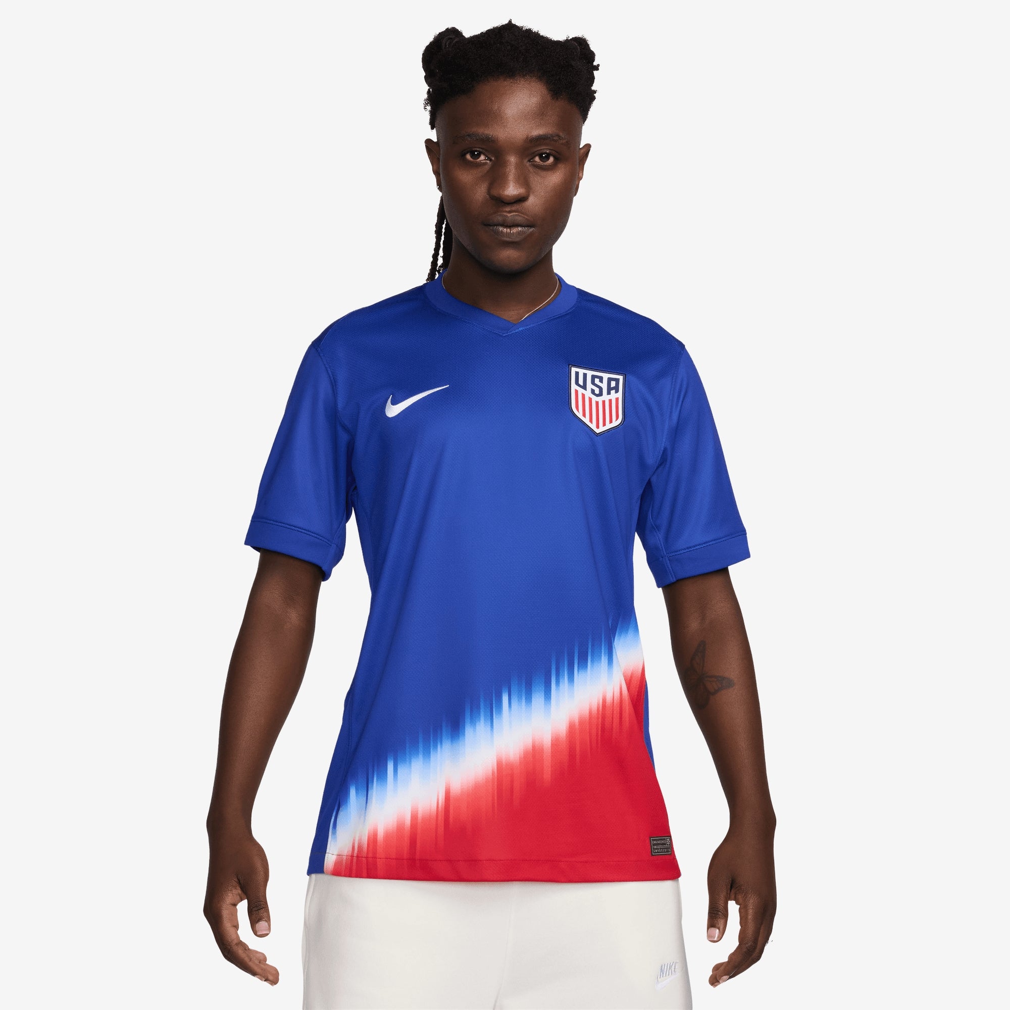 Nike USMNT 2024 Stadium Away Men's Dri-FIT Soccer Replica Jersey - Old Royal/Sport Red/White/White