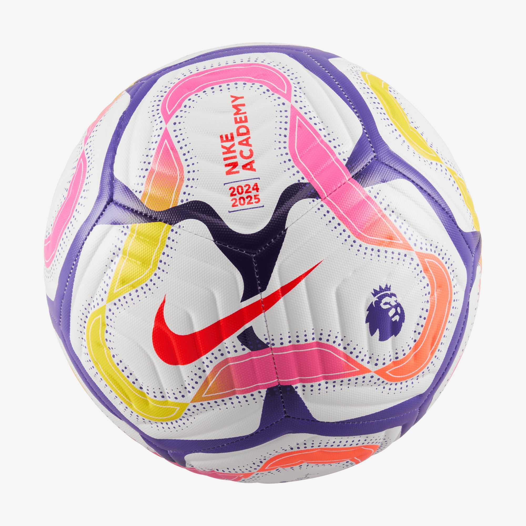 Nike Premier League Academy Soccer Ball - White/Disco Purple/Bright Crimson