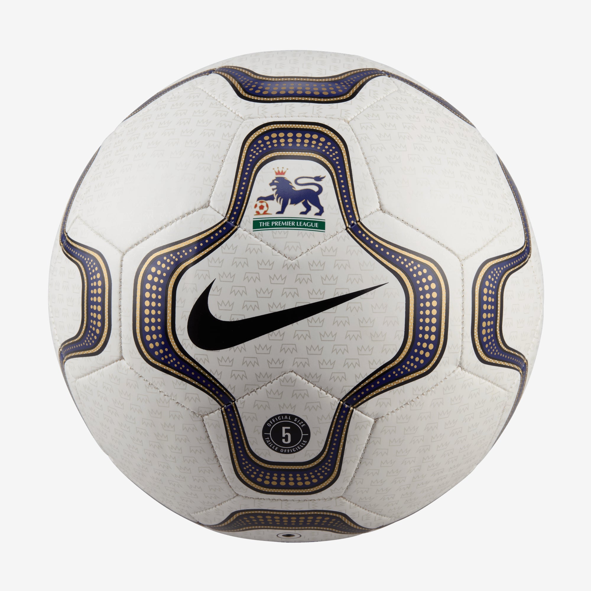 Nike Premier League Heritage Geo Merlin Soccer Ball - White/Blue/Gold/Black